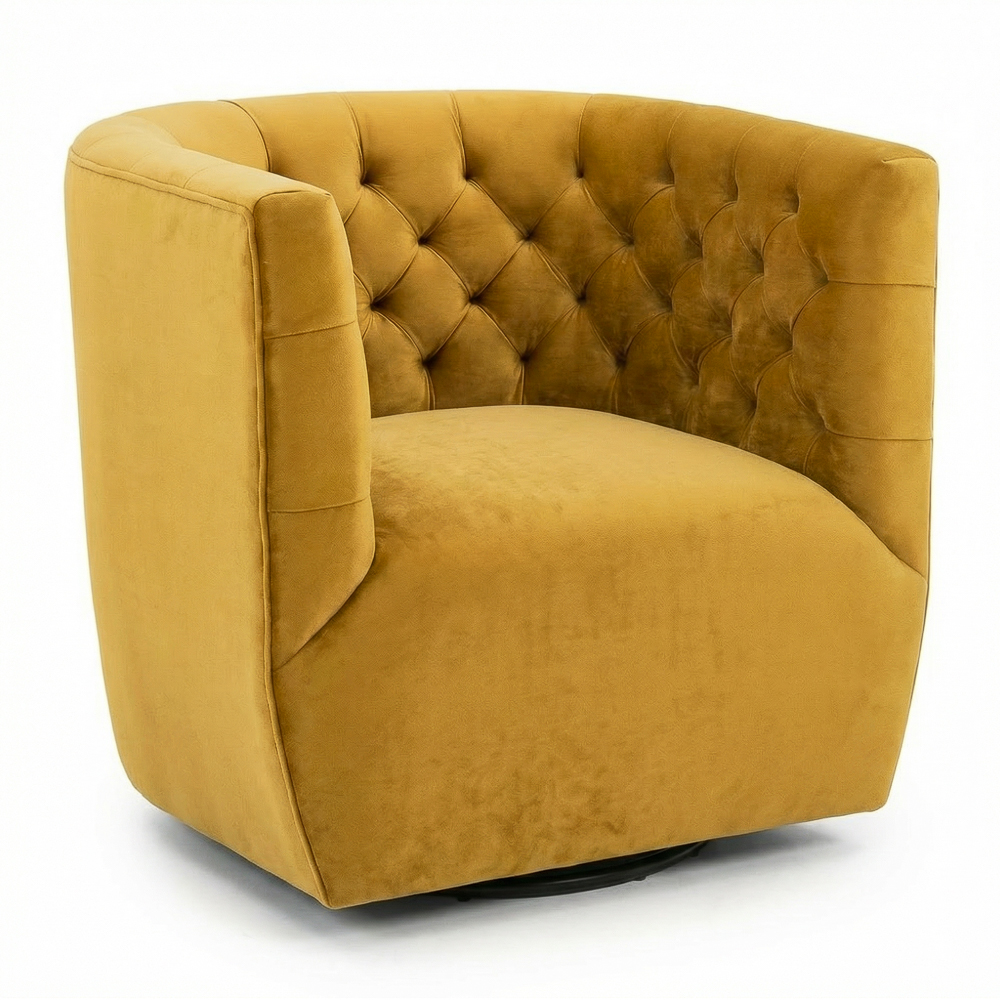 Lotte Swivel Chair | Gold Performance Velvet | MidinMod