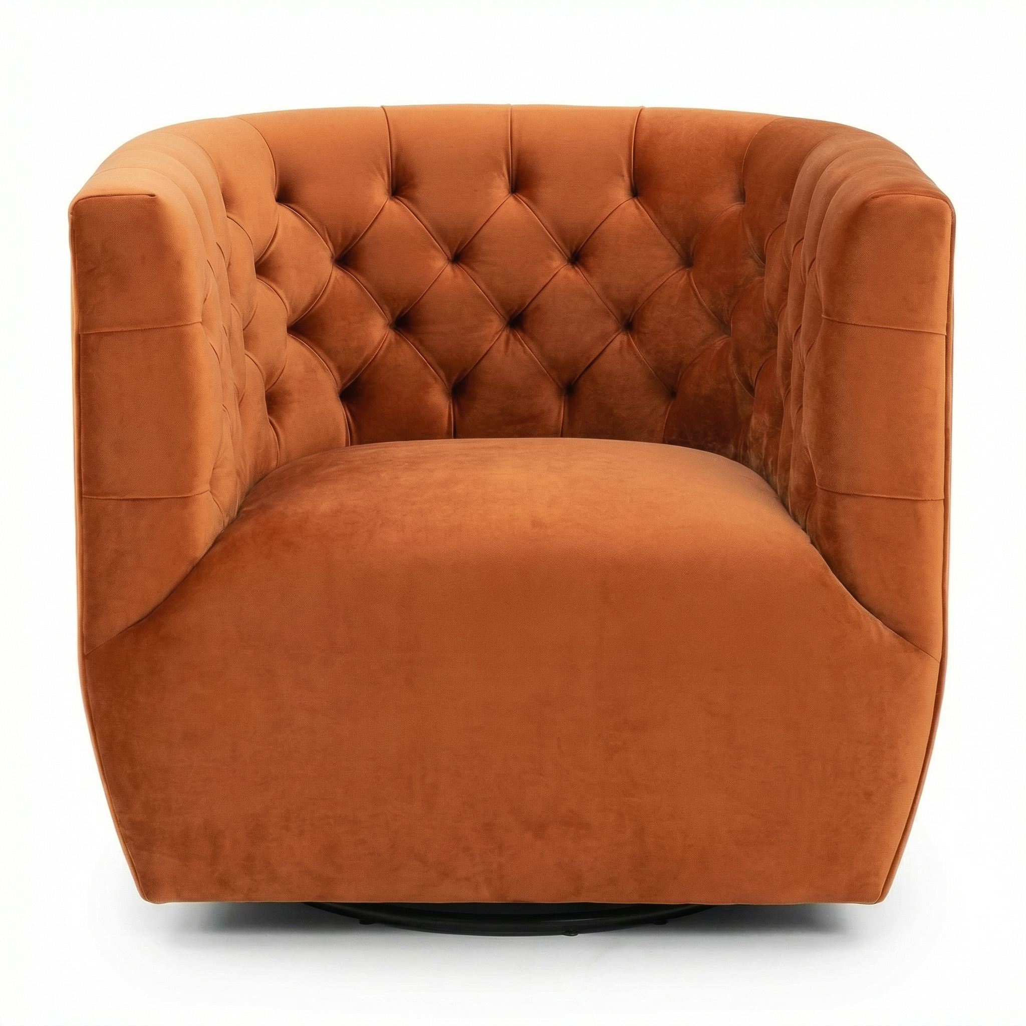 Lotte Swivel Chair | Burnt Orange Performance Velvet | MidinMod