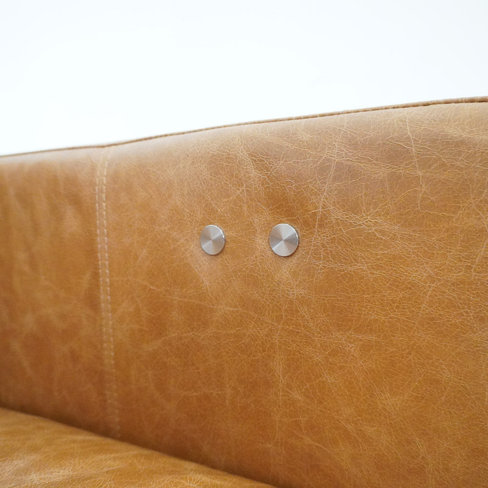 Louis Tan Leather Electric Incliner Sofa- Right