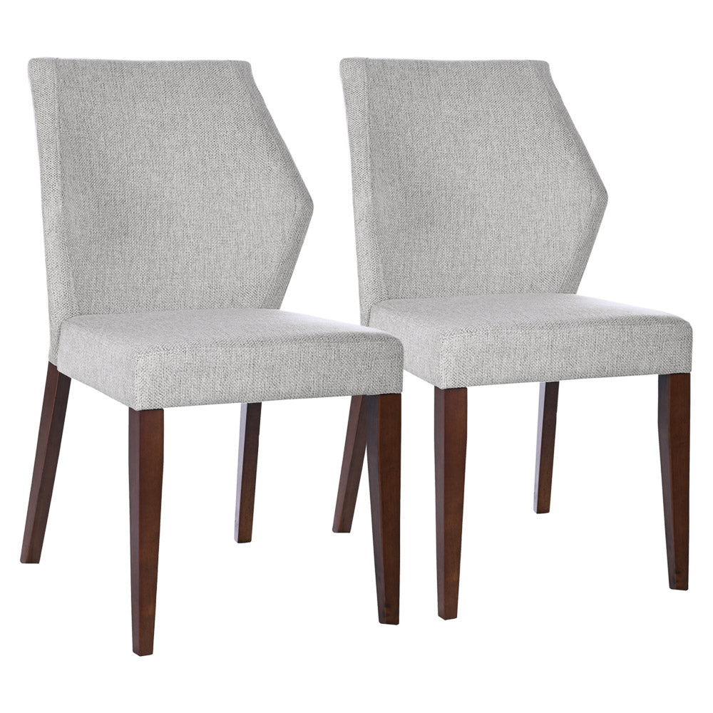 Lowe Light Grey Fabric Dining Chair Set Of 2