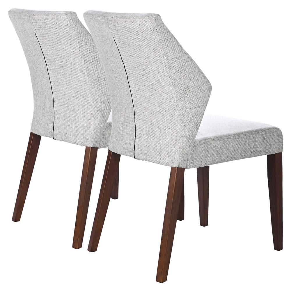 Lowe Light Grey Fabric Dining Chair Set Of 2