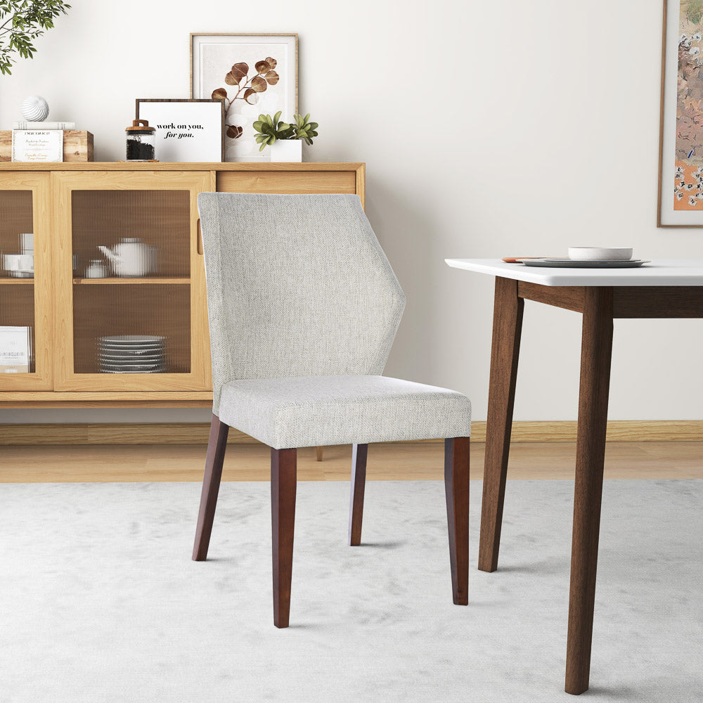 Lowe Light Grey Fabric Dining Chair Set Of 2
