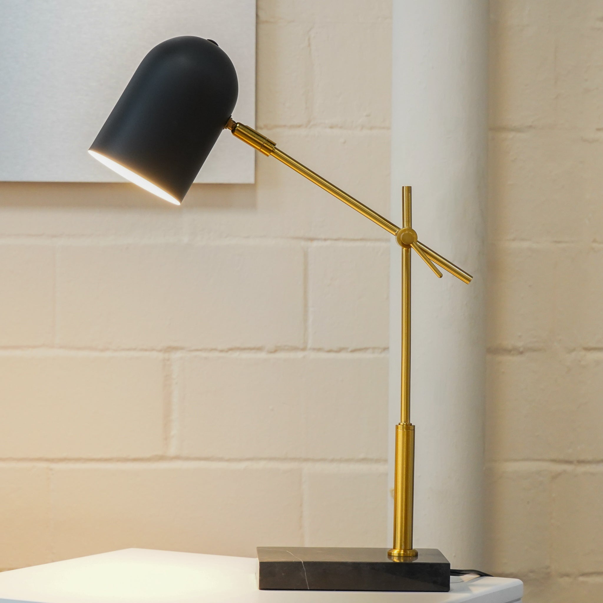 Lunar Table Lamp - Black outer - White inner