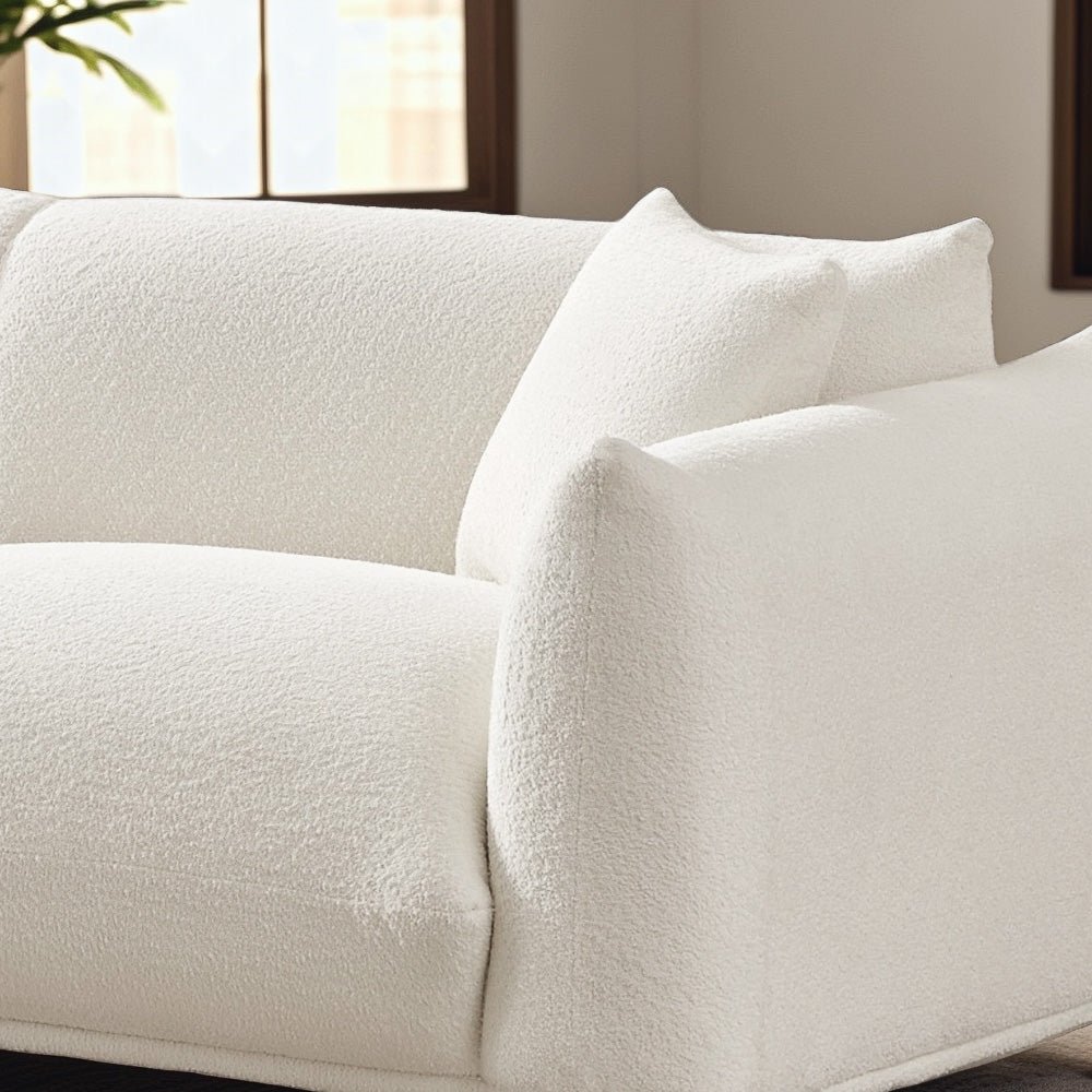 Mansfield Luxury Cream Boucle Sofa - MidinMod