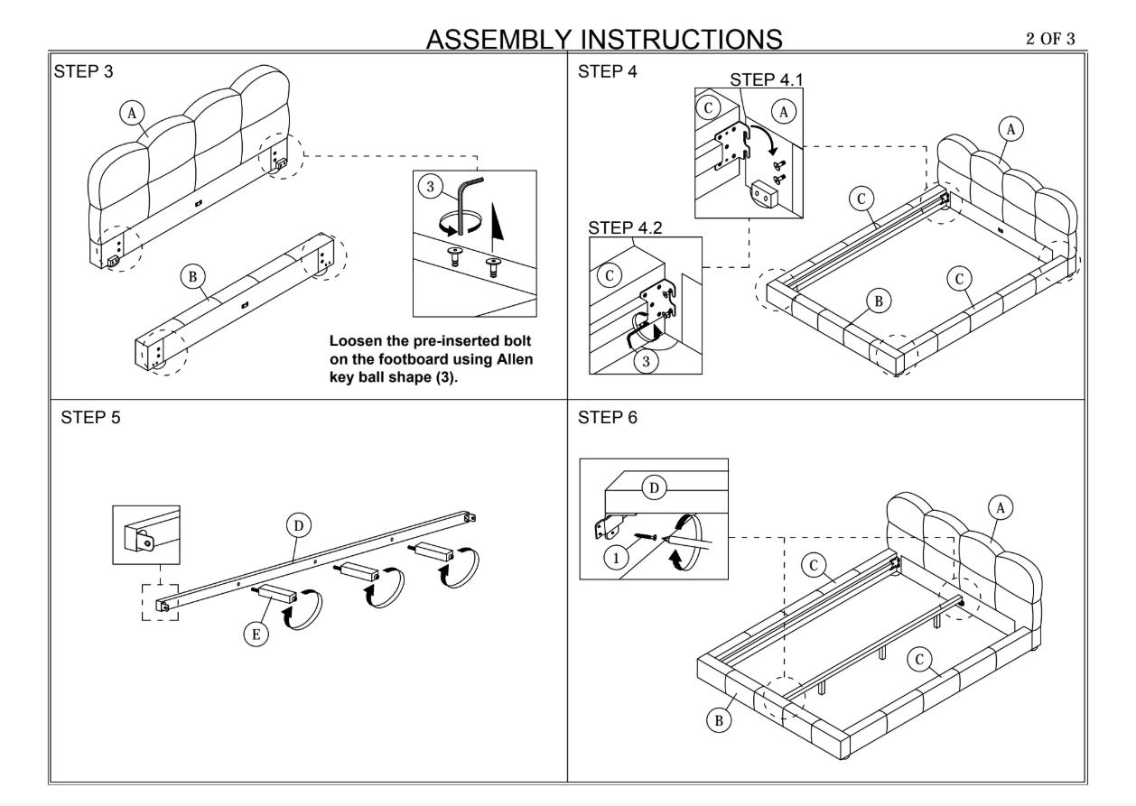 Melania Tan Vegan Leather Queen Bed