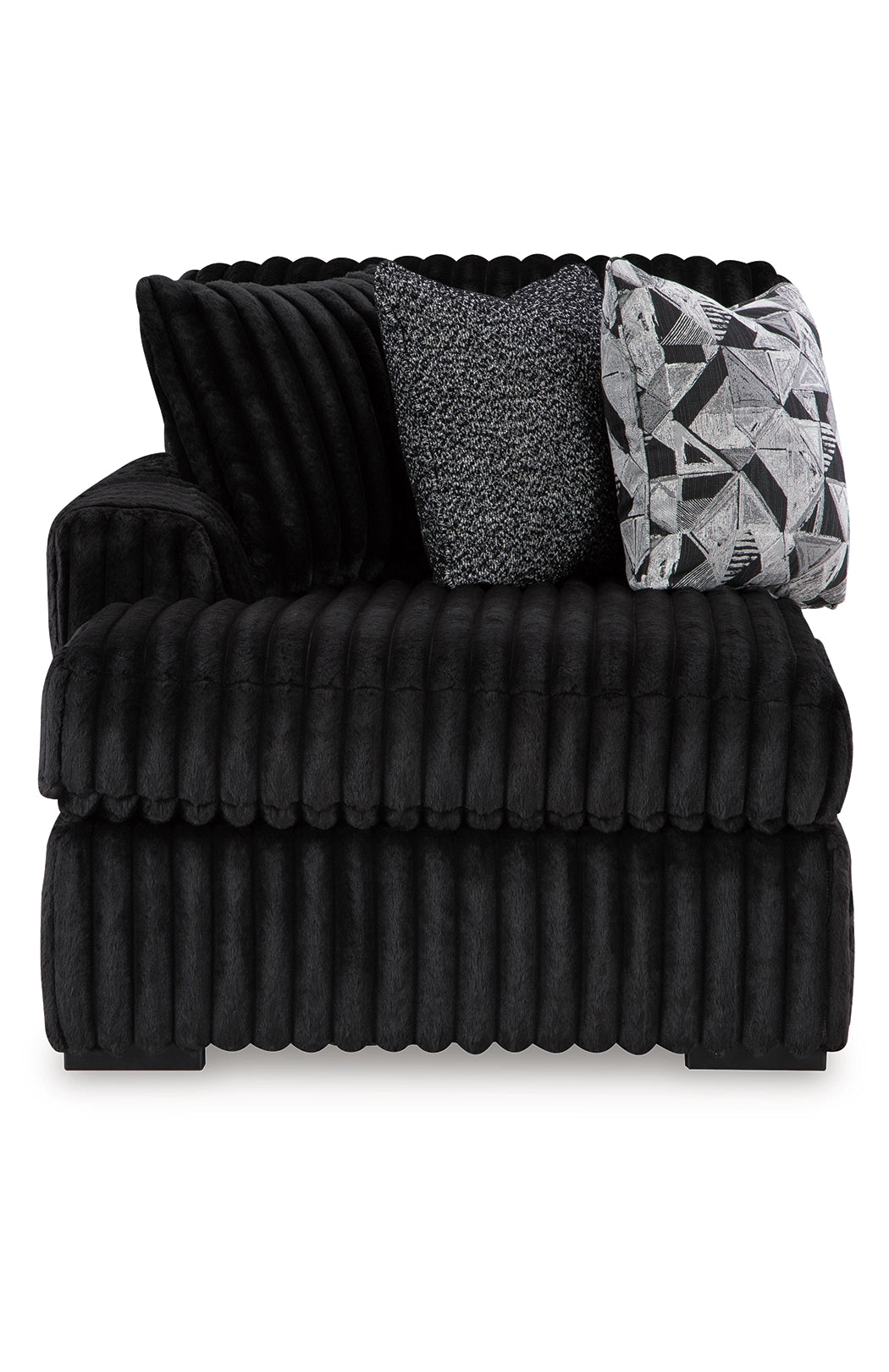 Midnight-Madness 3-Piece Jumbo Corduroy Sectional with Chaise | MidinMod