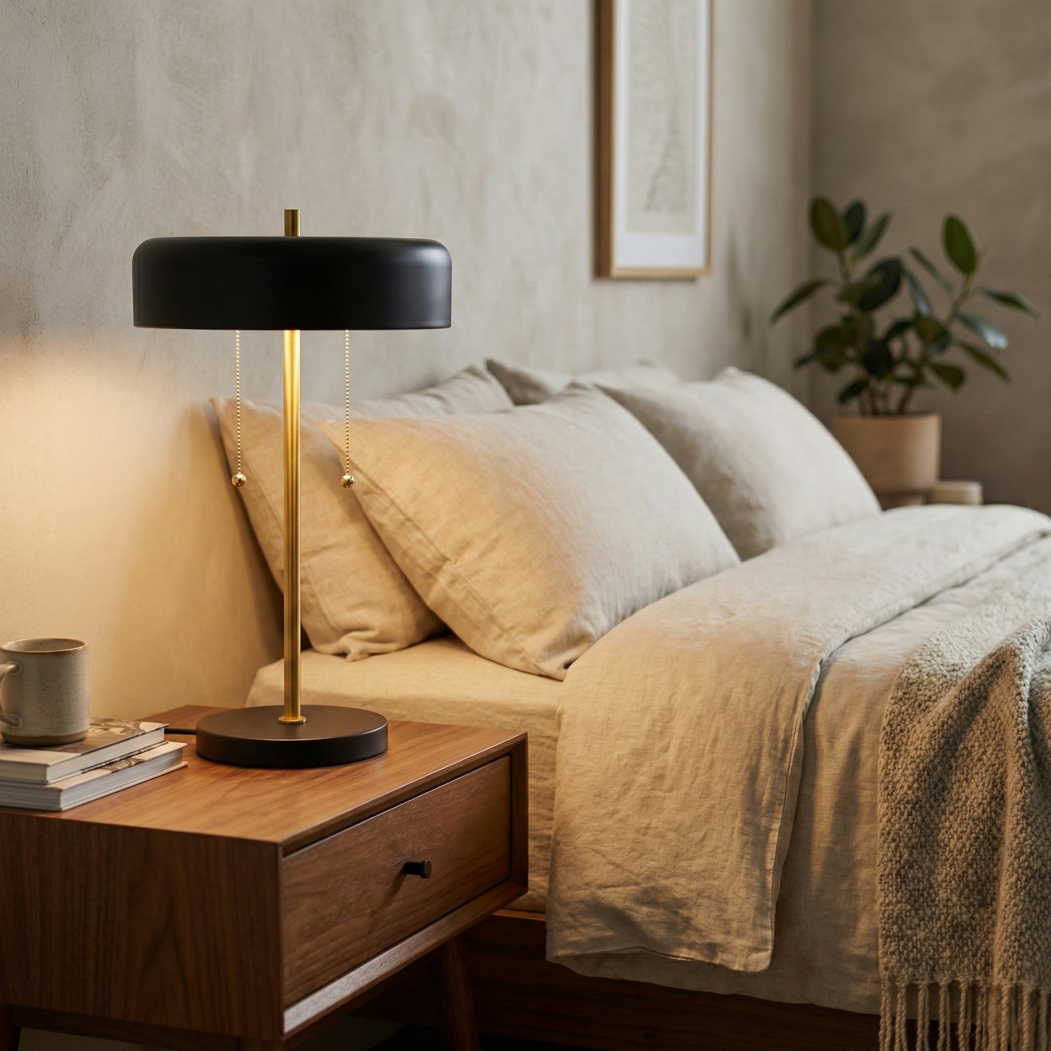 Mosaic Ceramic Table Lamp - Modern Black & White Lighting | MidinMod