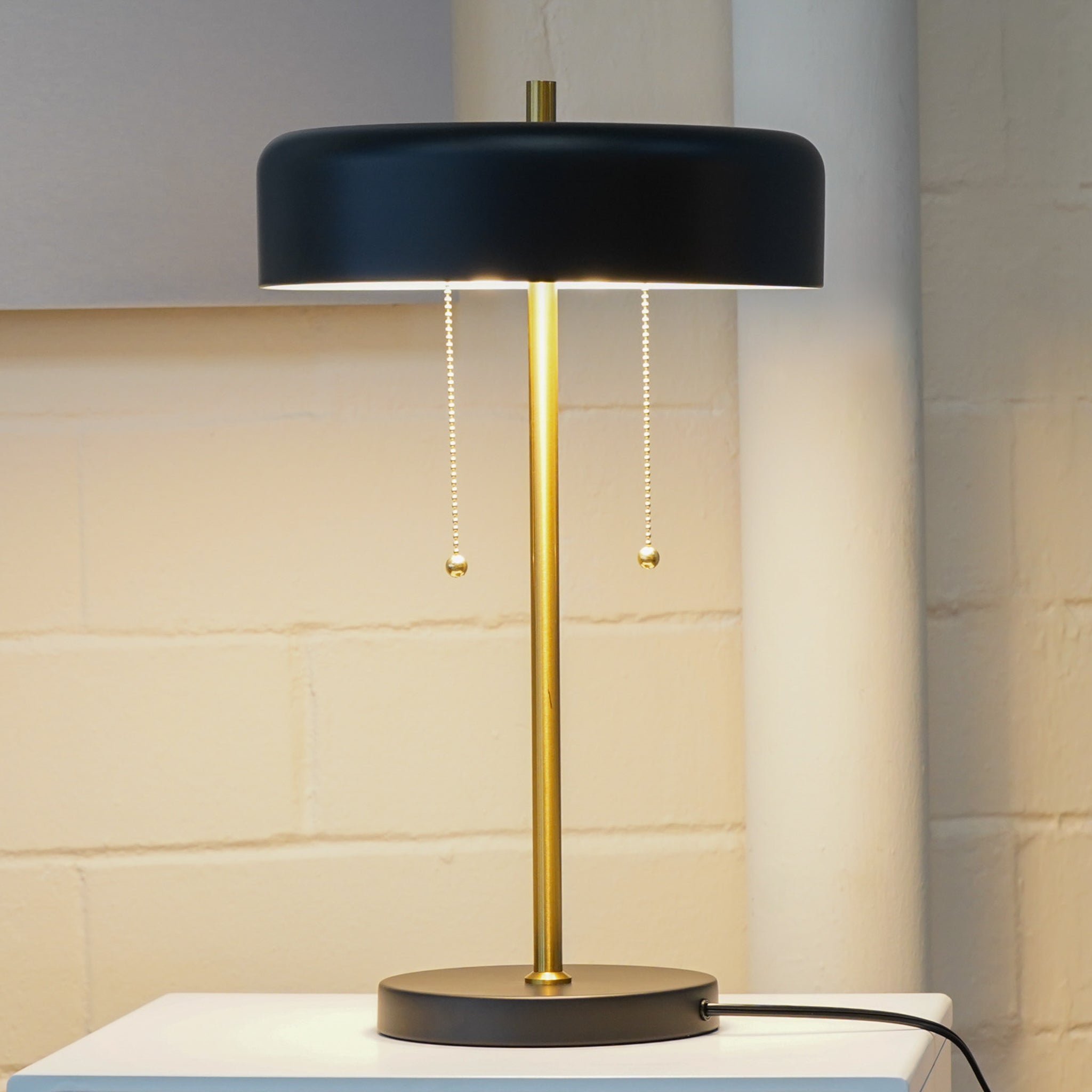 Mosaic Table Lamp - Black outer - White inner