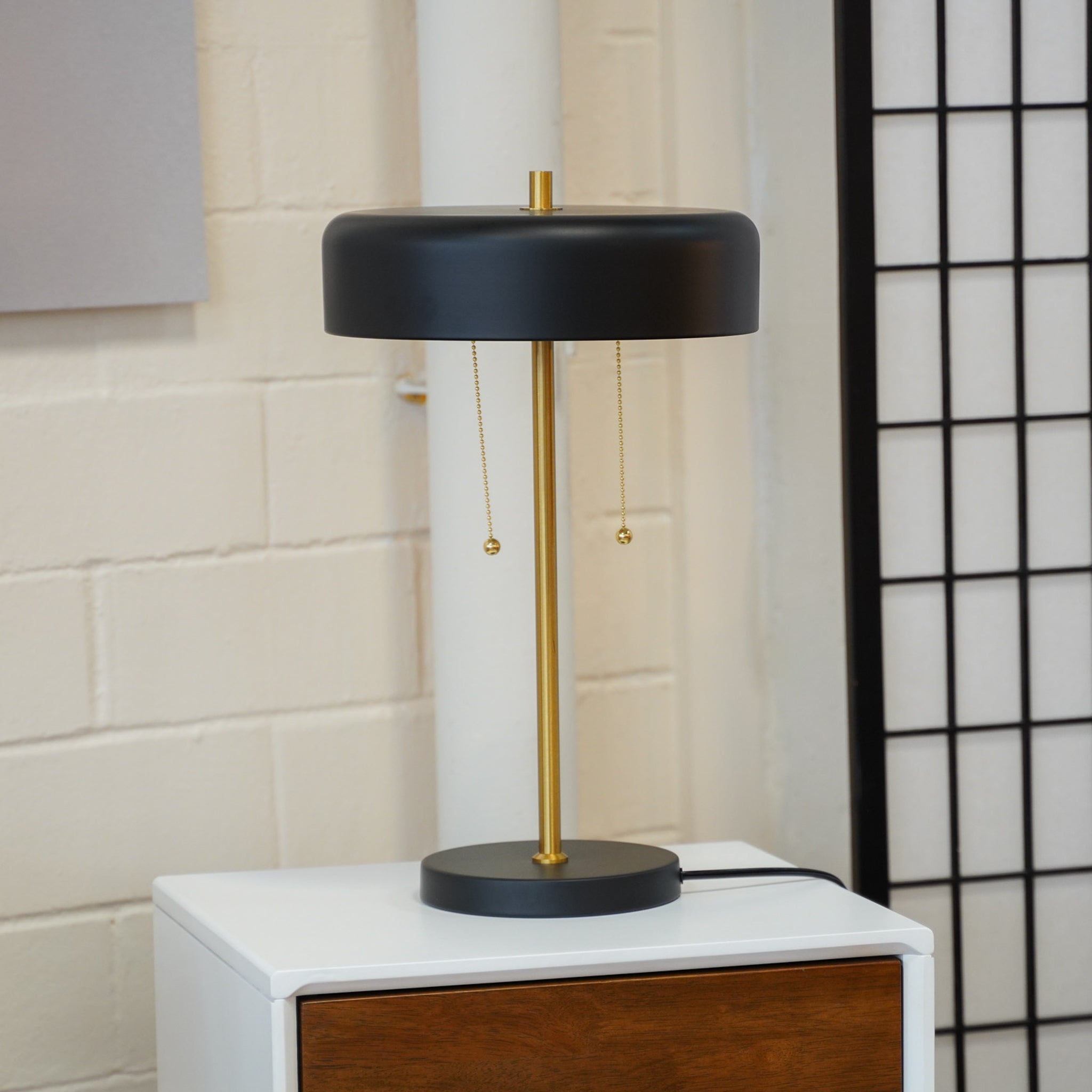 Mosaic Table Lamp - Black outer - White inner