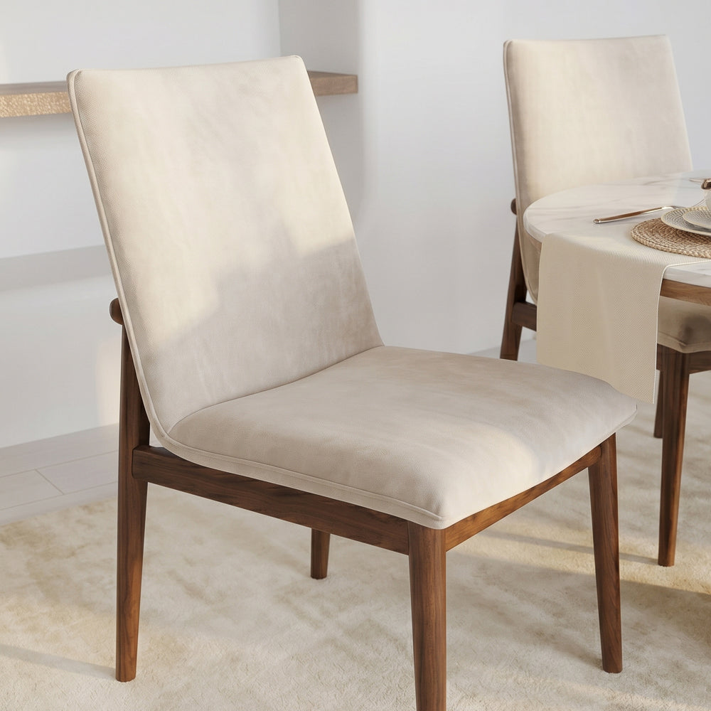 Moss Beige Velvet Dining Chairs | Mid-Century Side Chairs | MidinMod