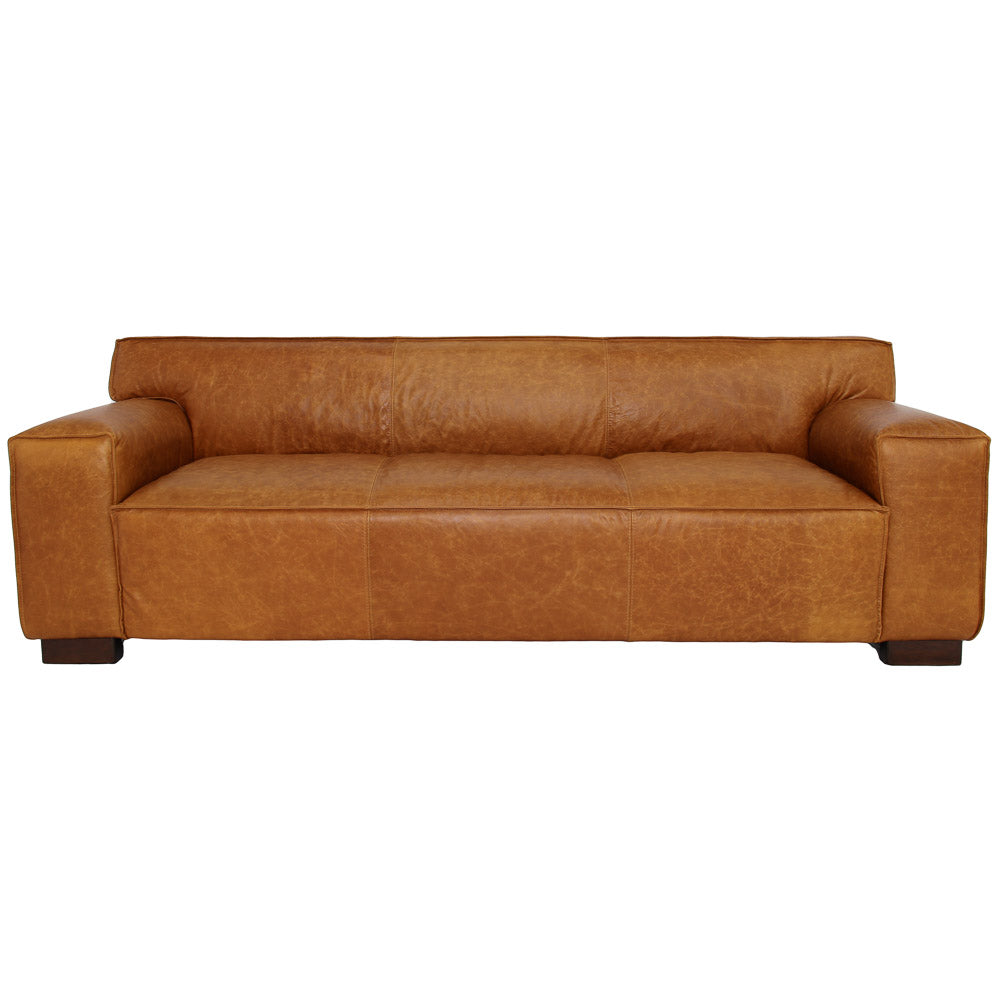 Newbury Waxy Cognac Leather Sofa - MidinMod