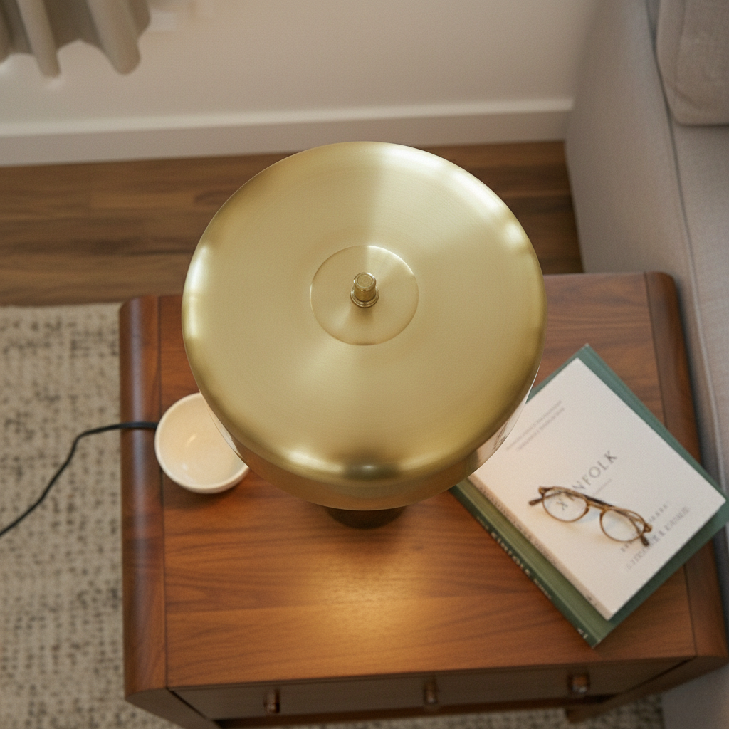 Nexus Modern Gold & White Table Lamp | MidinMod