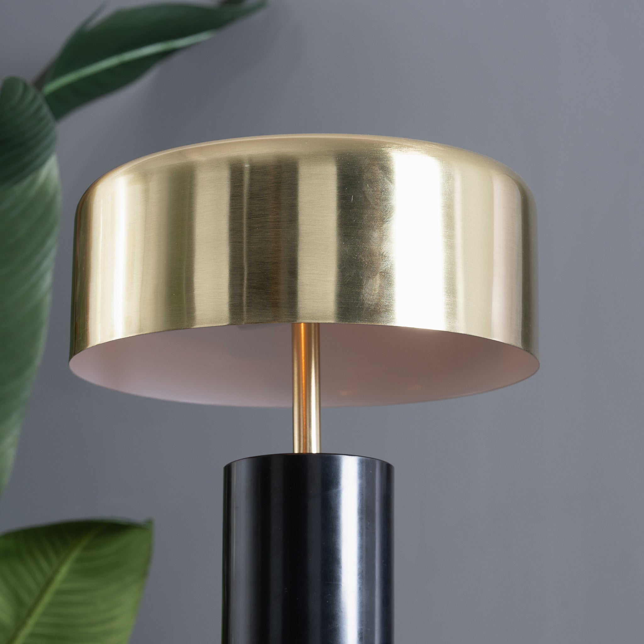 Nexus Table Lamp - Gold outer - White inner