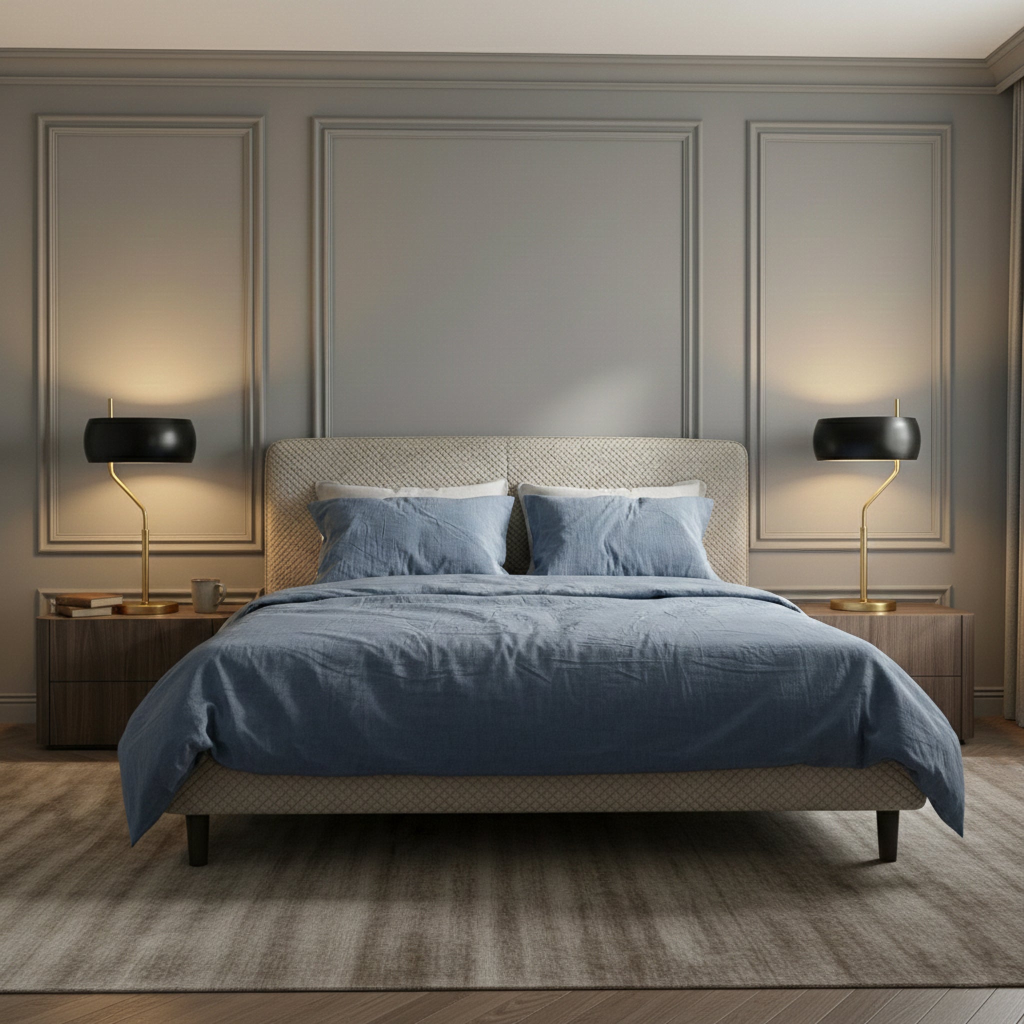 Obscura Black & Gold Table Lamp - Modern Bedside Lighting | MidinMod