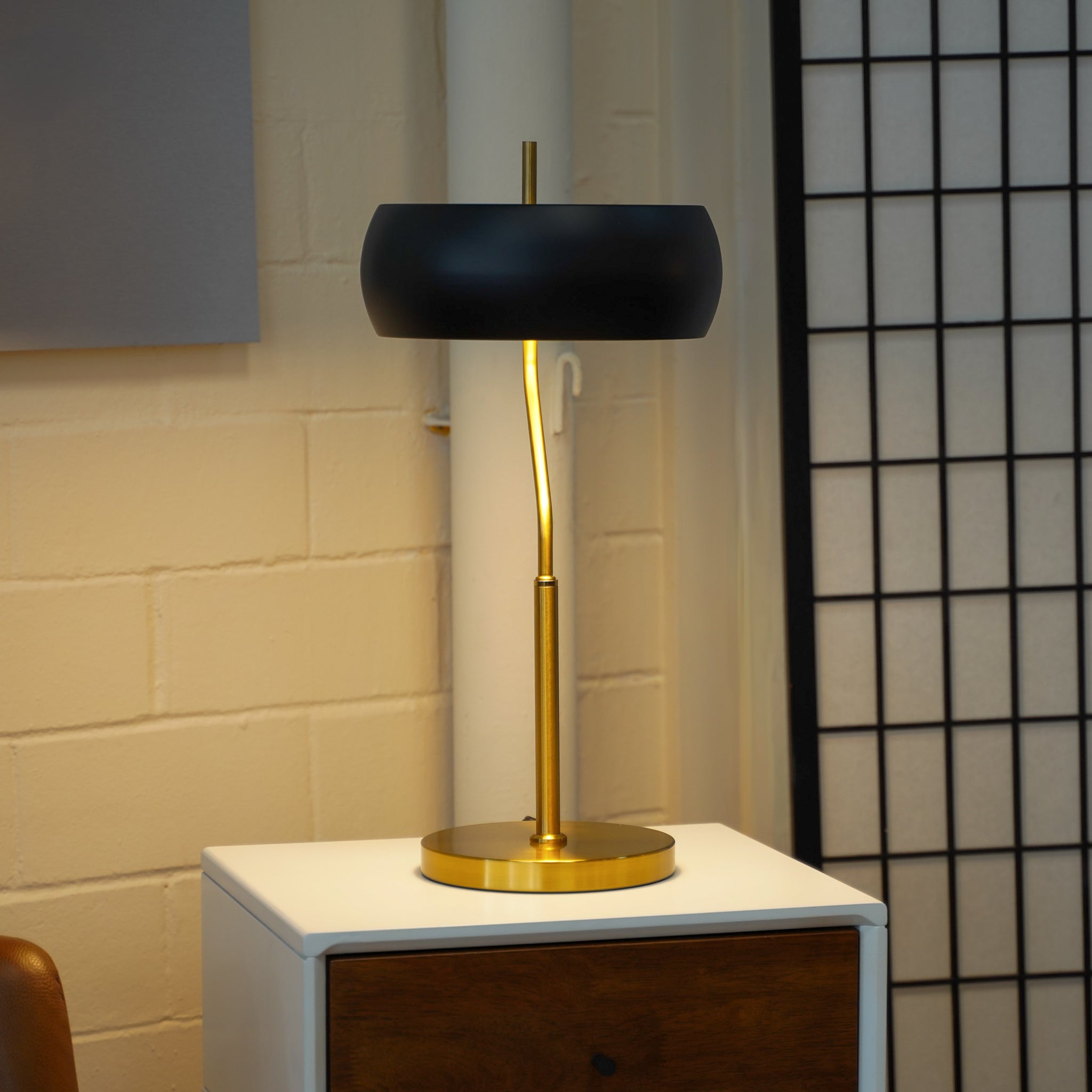 Obscura Table Lamp - Black Outer - White Inner