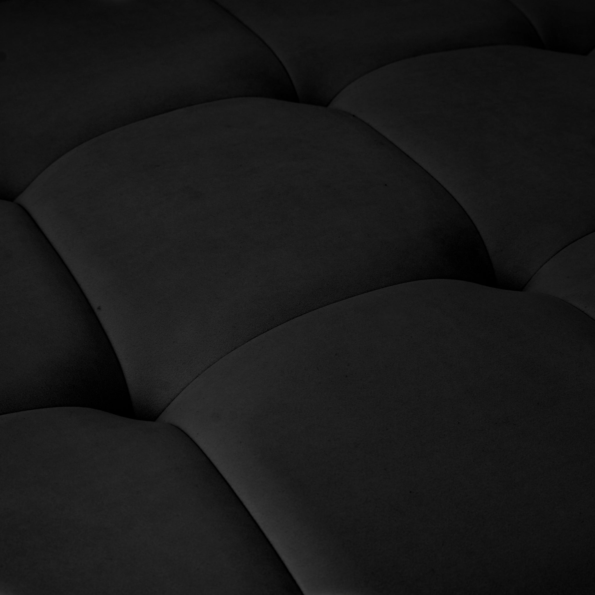 Olivia Black Velvet U-Shape Corner Sofa