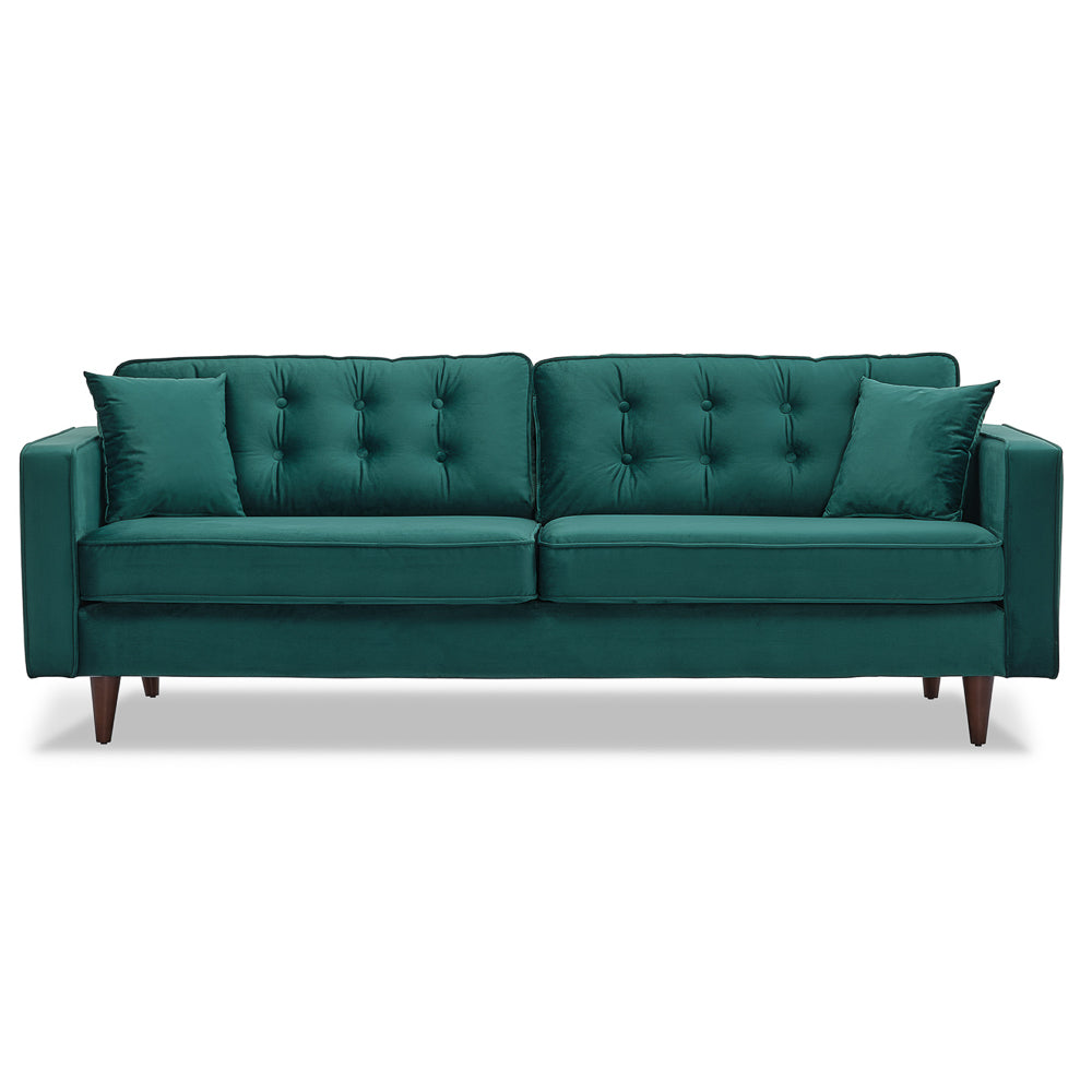 Oregon Mid-Century Modern Green Velvet Sofa - MidinMod