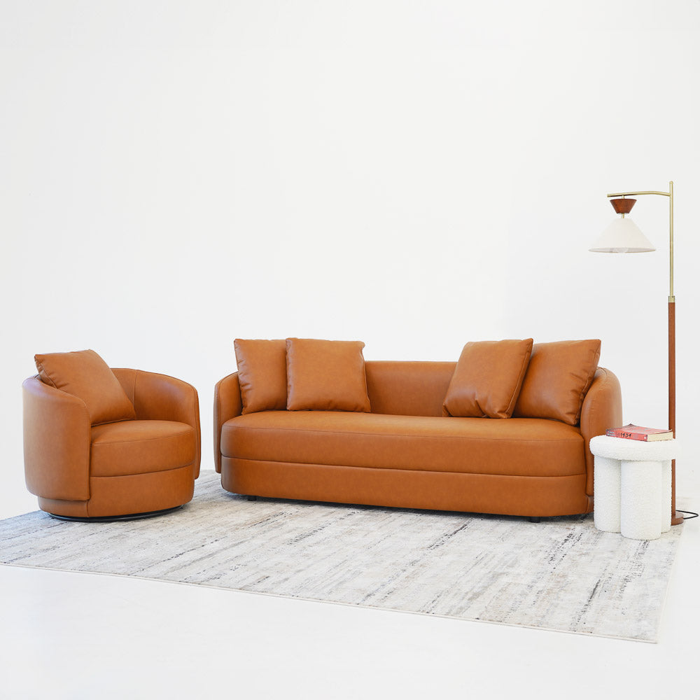 Perth Cognac Leather Sofa
