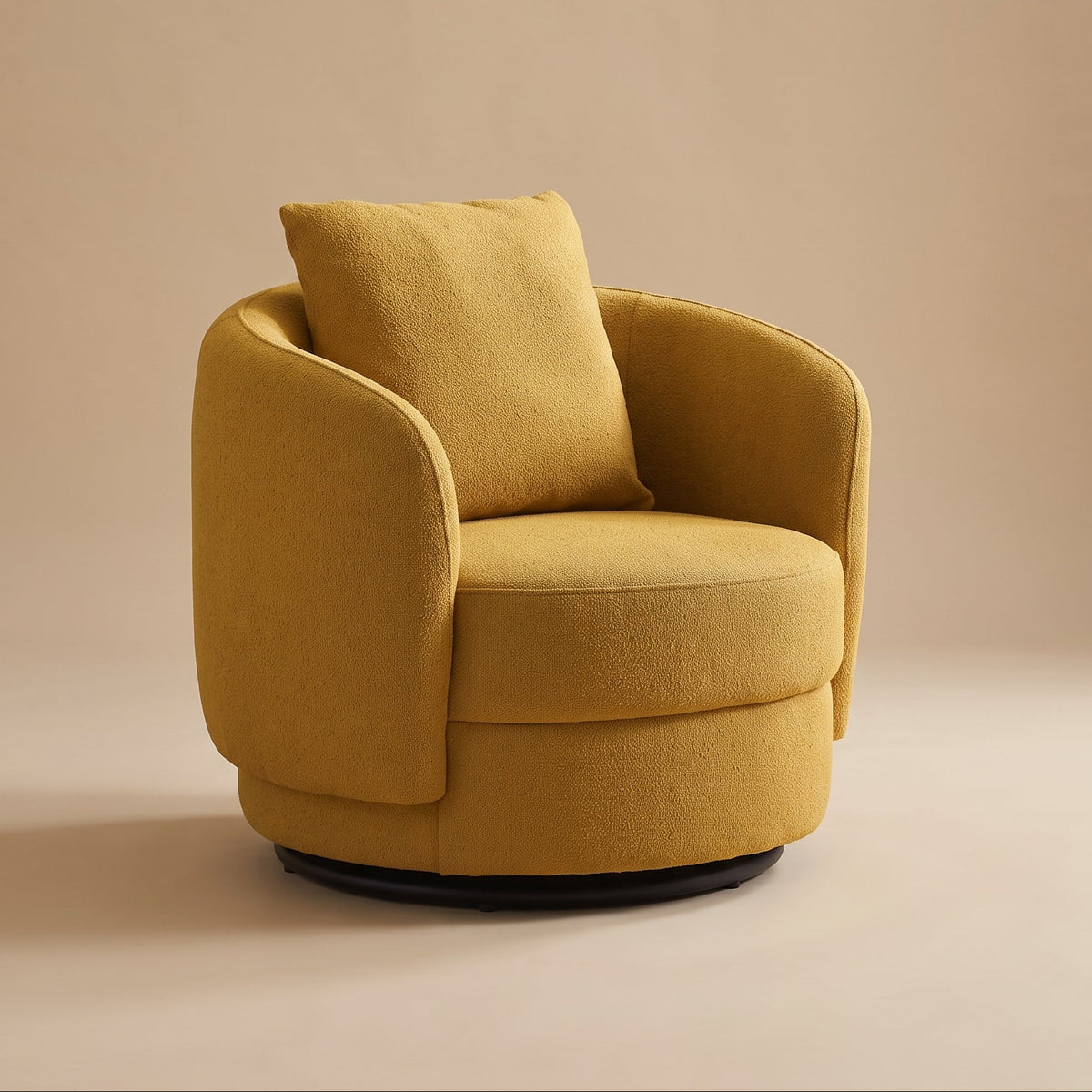 Perth Gold Boucle Lounge Chair - MidinMod