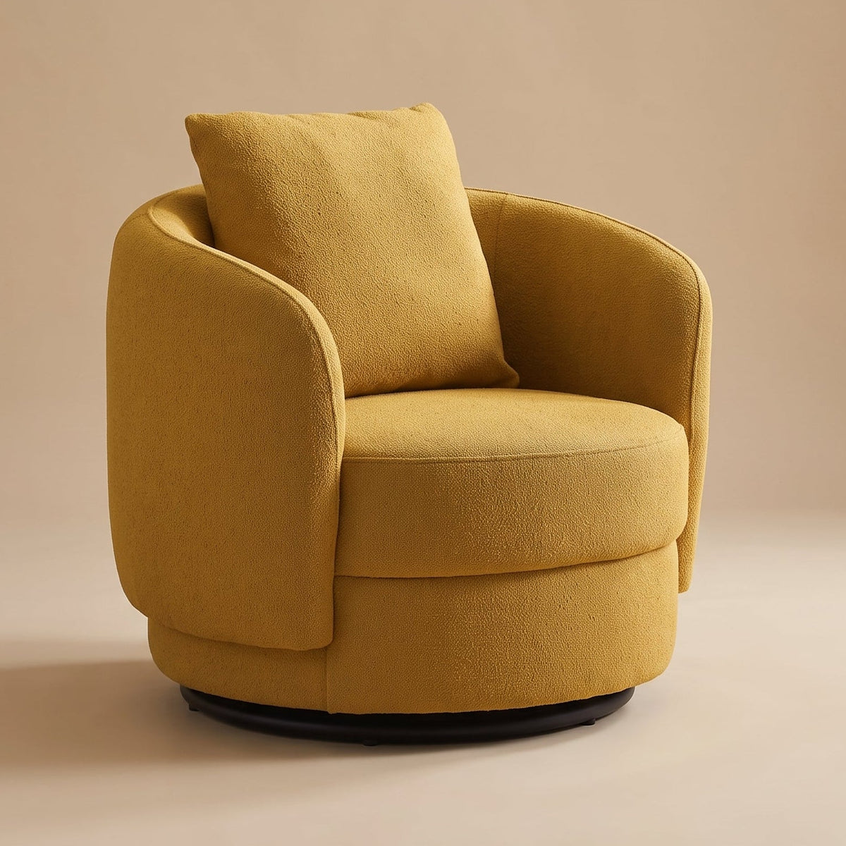 Perth Gold Boucle Lounge Chair - MidinMod