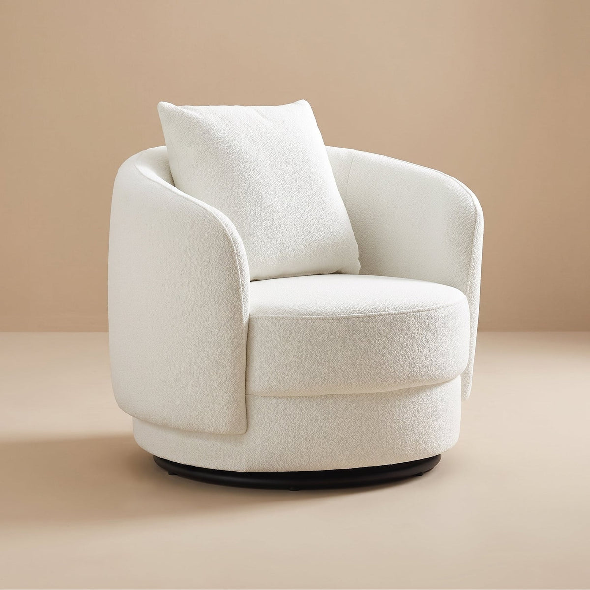 Perth Beige Boucle Lounge Chair