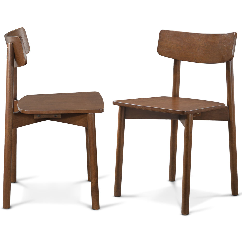 Piper Walnut Dining Chair Set of 2 - MidinMod