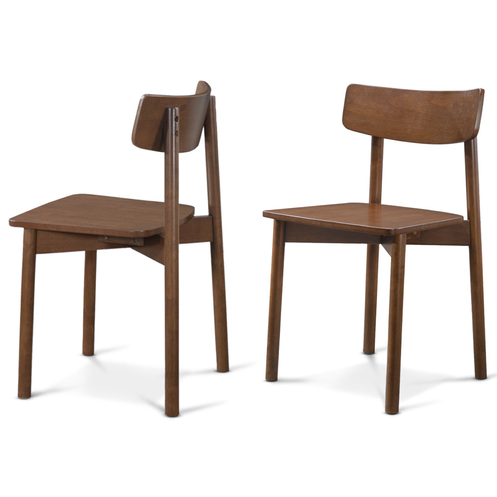 Piper Walnut Dining Chair Set of 2 - MidinMod