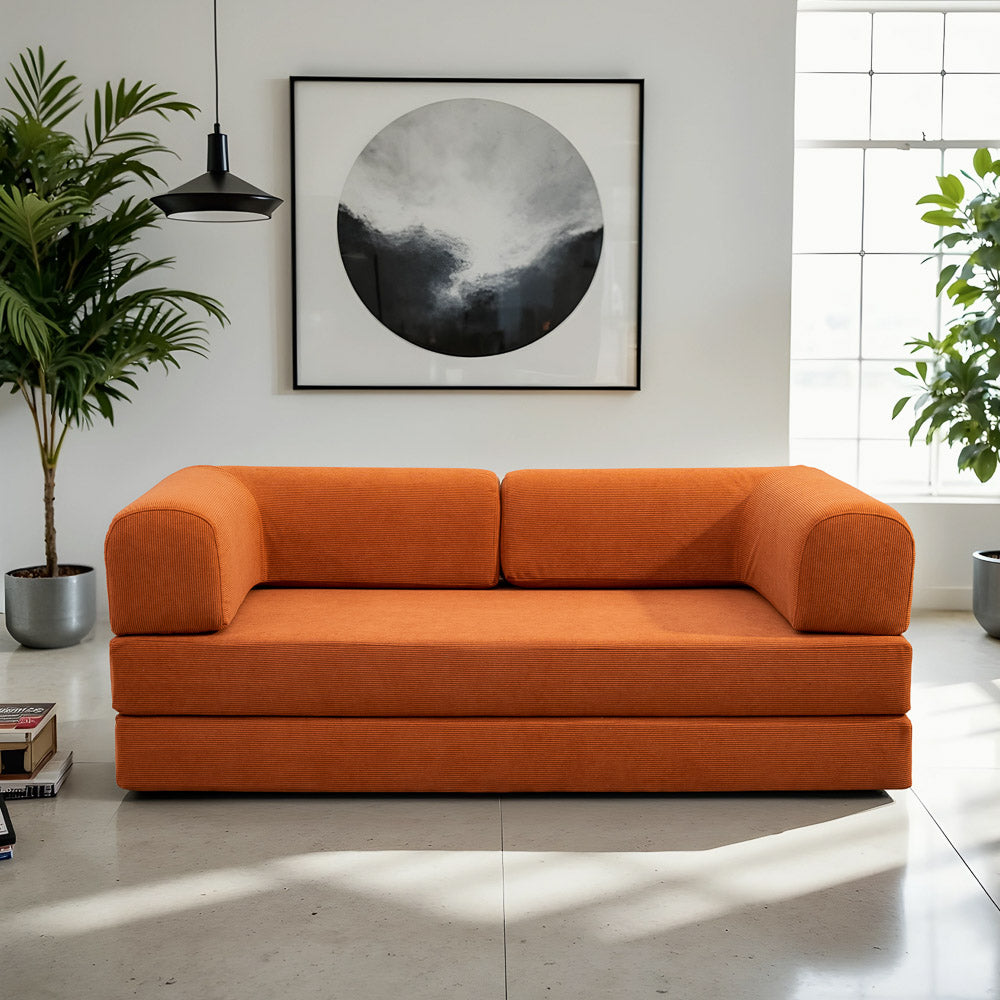 Porter Orange Corduroy Daybed - MidinMod