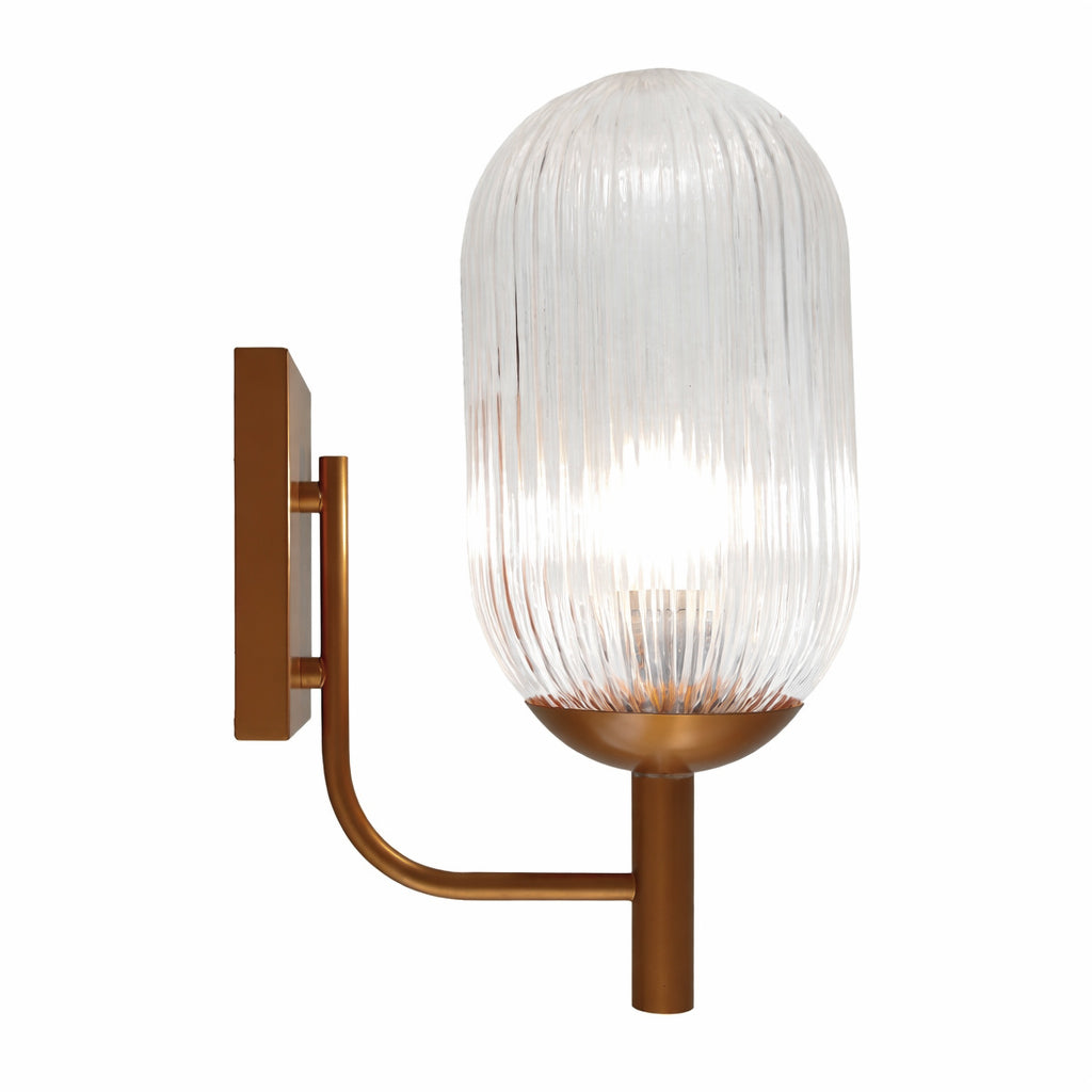 Ray Wall Lamp | Bronze Finish & Arched Ribbed Glass | MidinMod