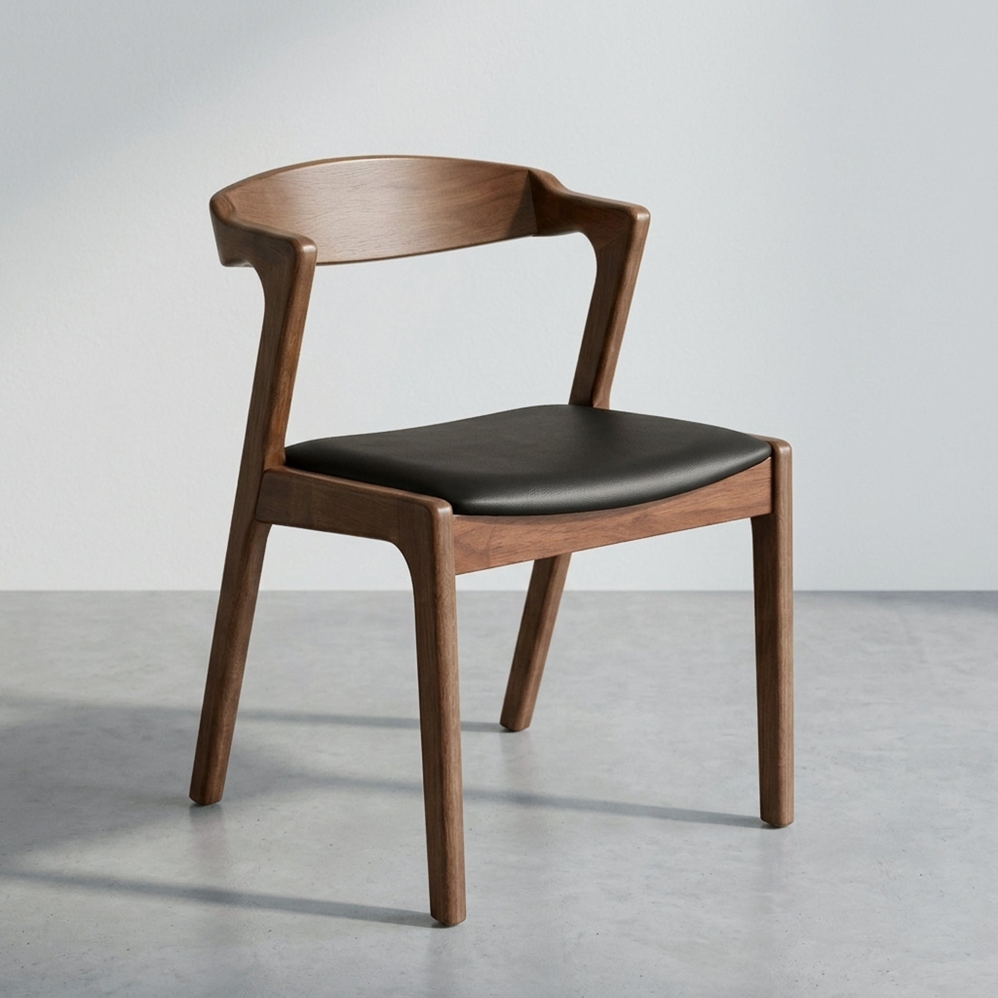 Reggie Modern Black Vegan Leather Dining Chair | MidinMod