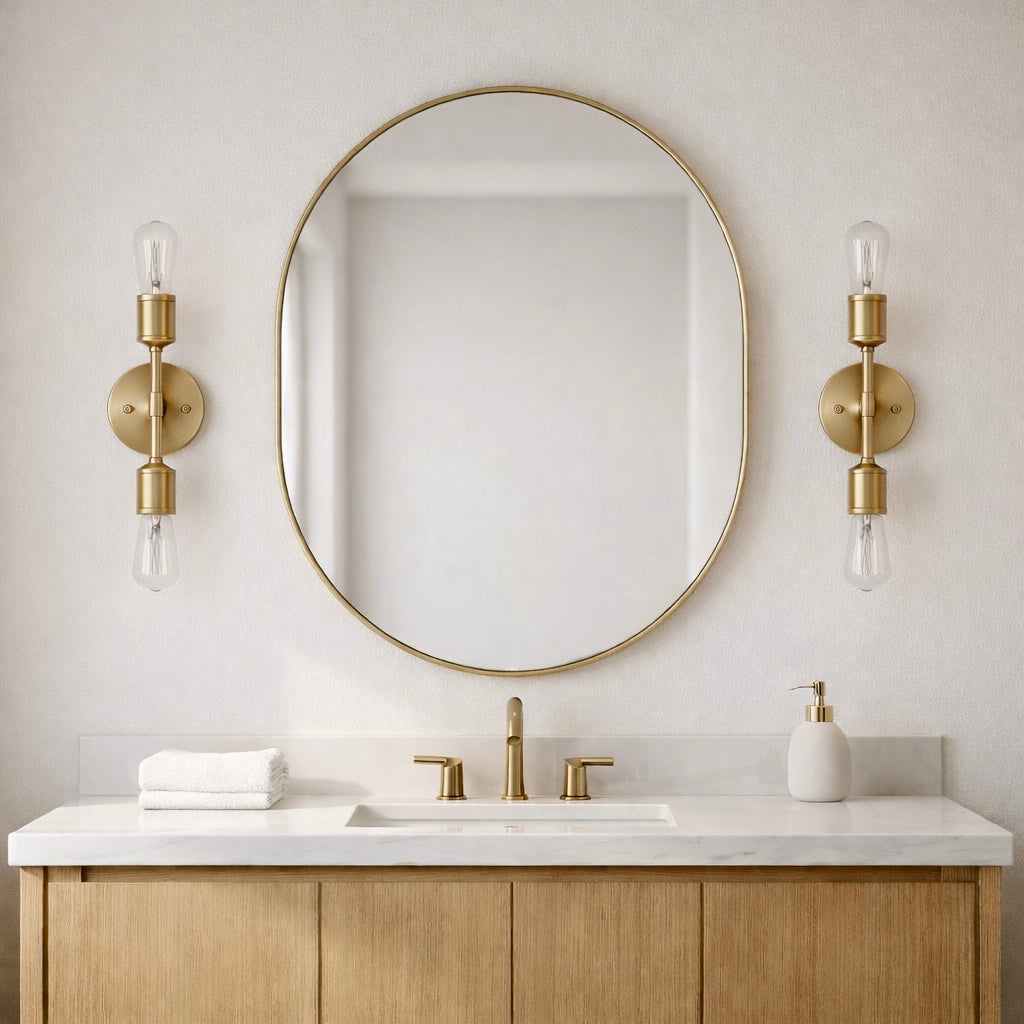Reverie Double Lights Bathroom Wall Sconce