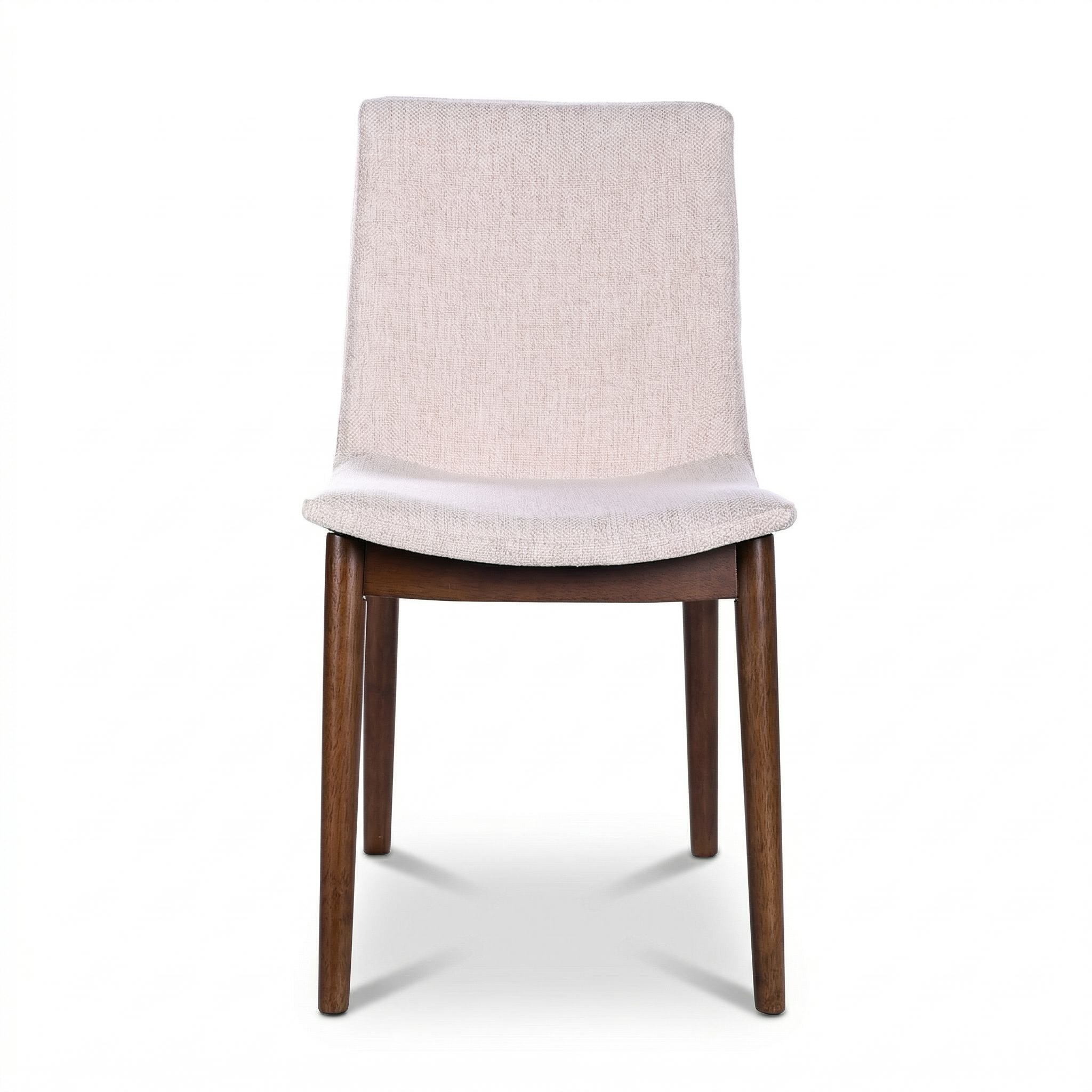 Rouka Modern Beige Fabric Dining Chair Set | Danish-Inspired Elegance | MidinMod