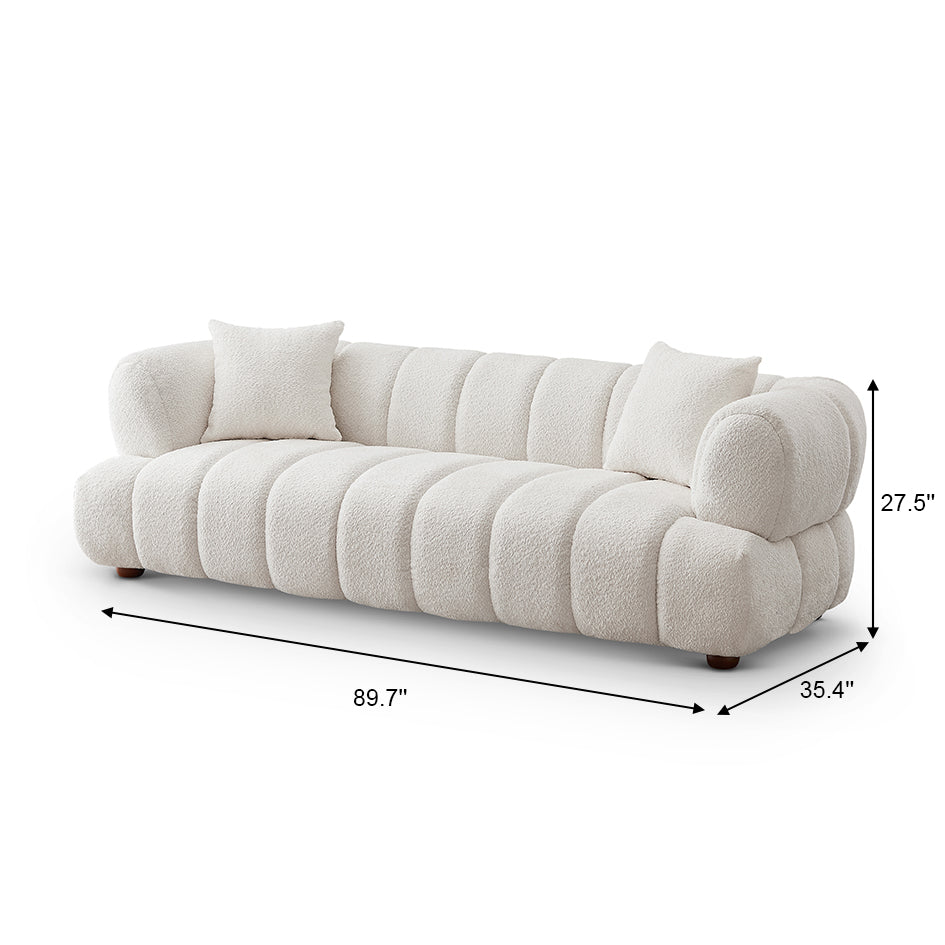 Rover Cream Boucle Sofa - MidinMod