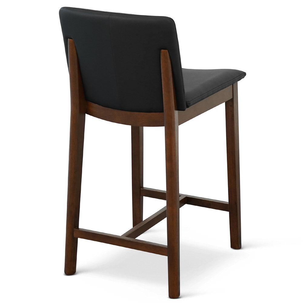 Sheldon Black Leather Counter Chair - MidinMod