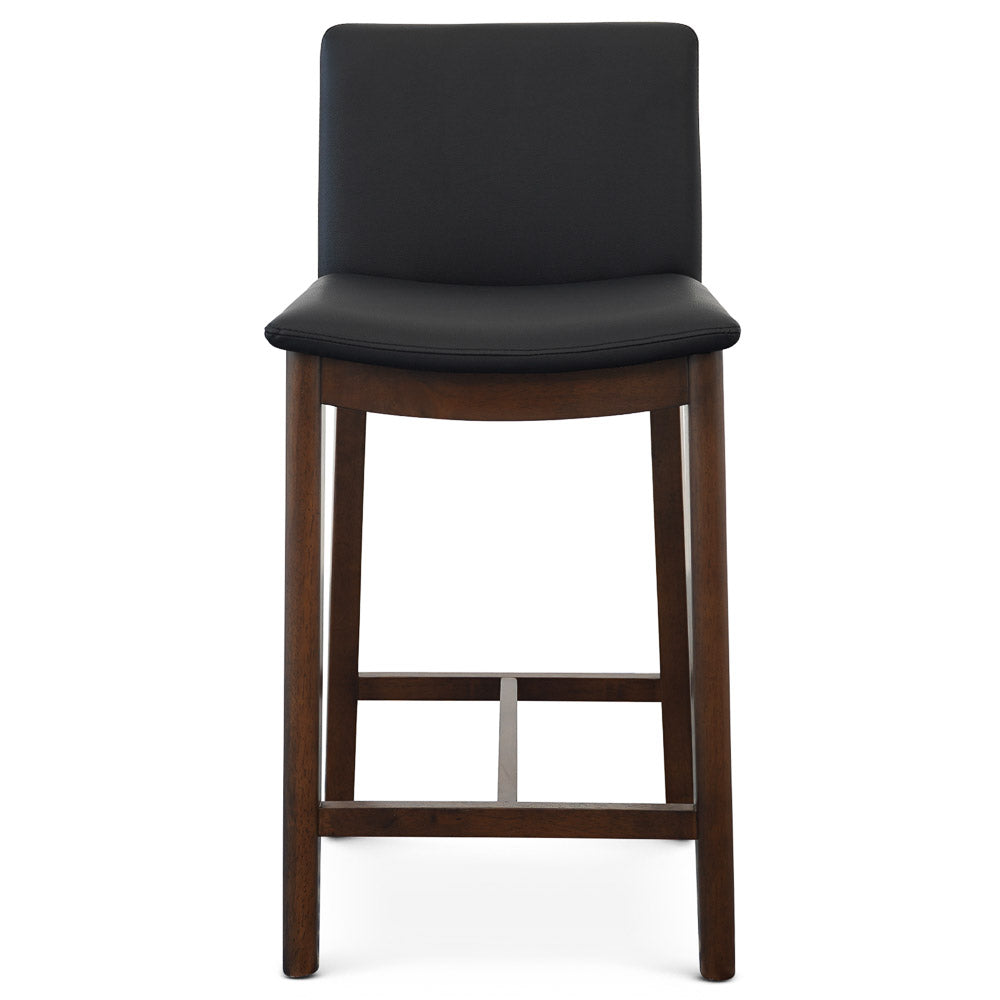 Sheldon Black Leather Counter Chair - MidinMod