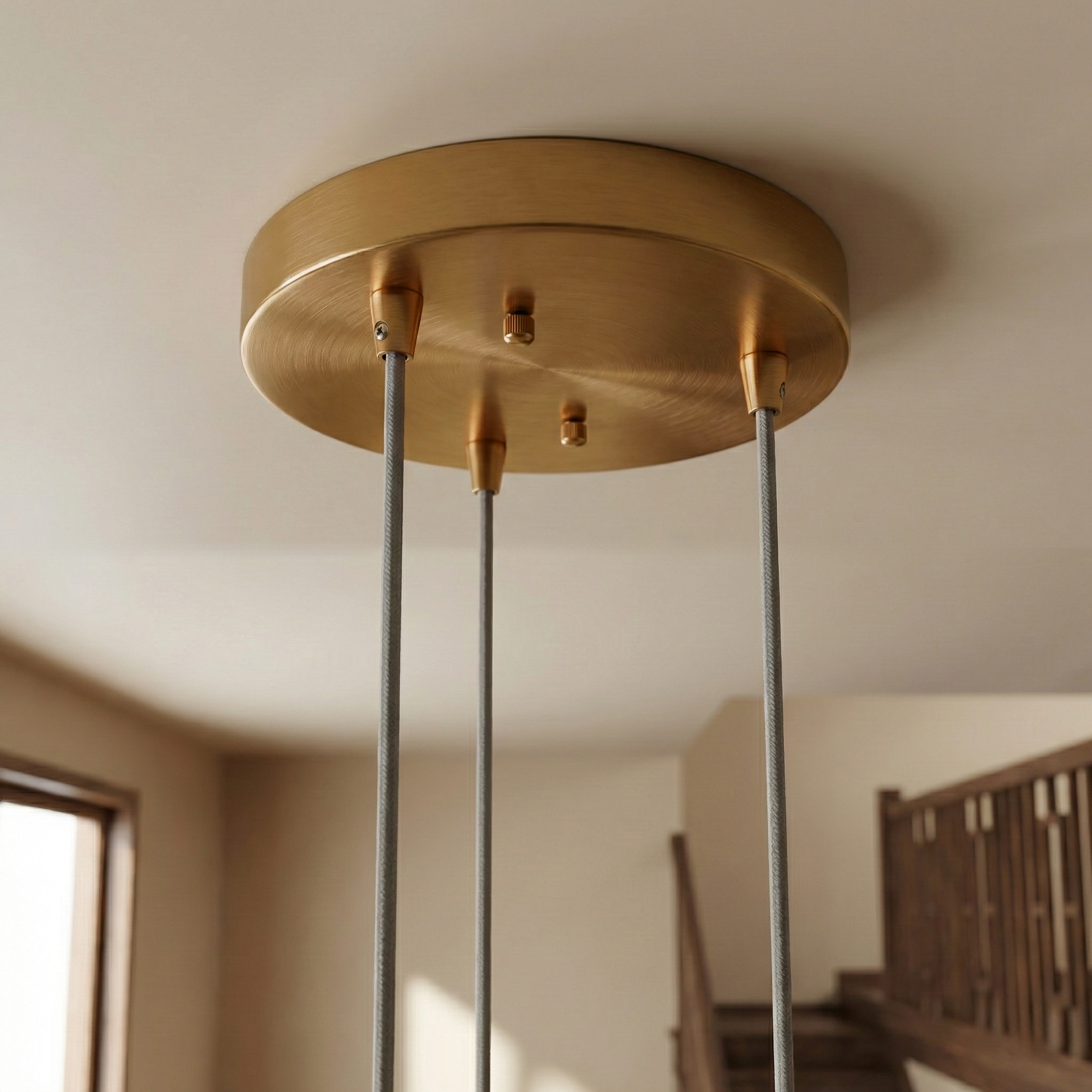 Solace 3-Light Pendant Lamp | Bronze and Clear Ribbed Glass | MidinMod