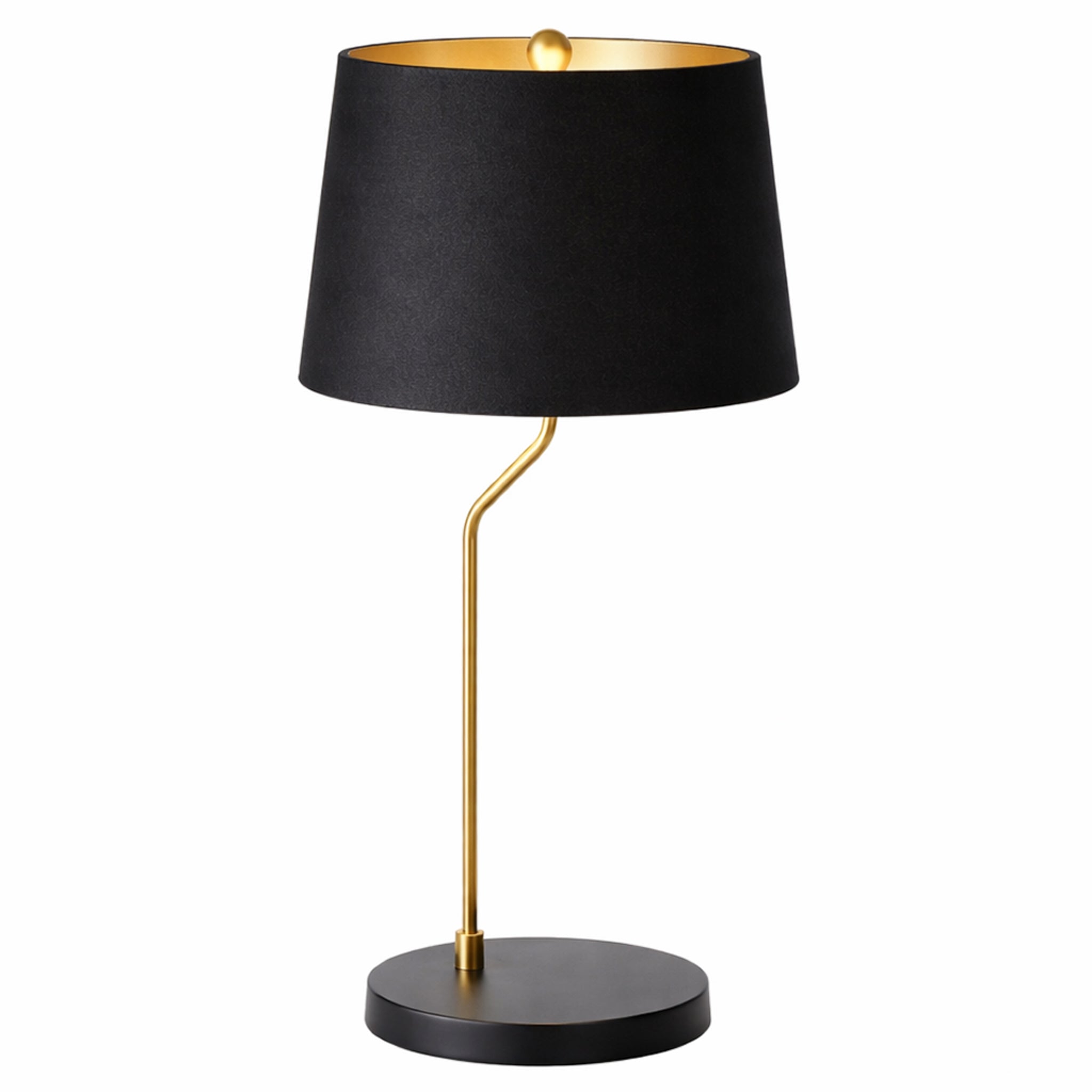 Solstice Black & Gold Cone Table Lamp - Modern Metal Lighting | MidinMod