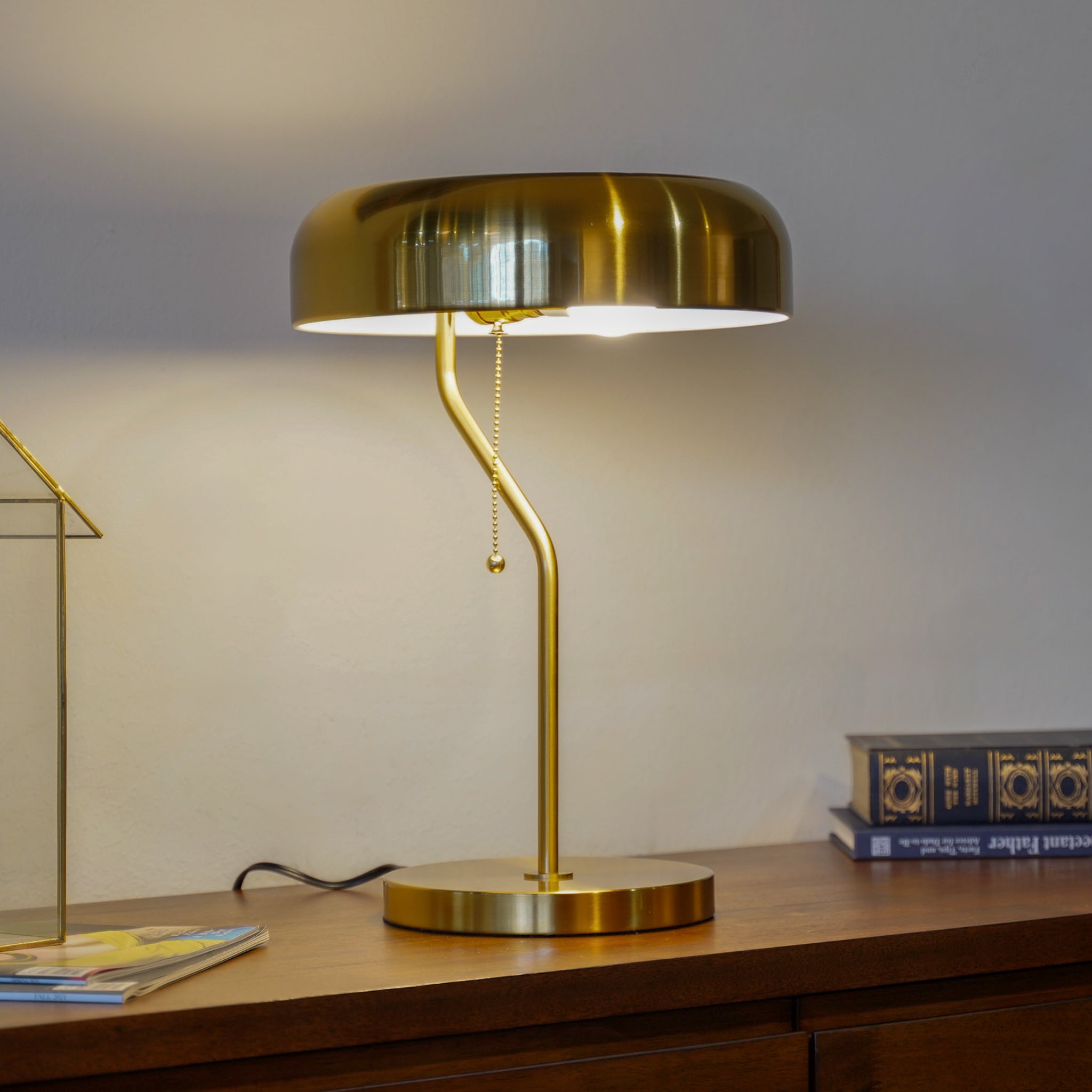 Sonata Table Lamp - Gold outer - White inner