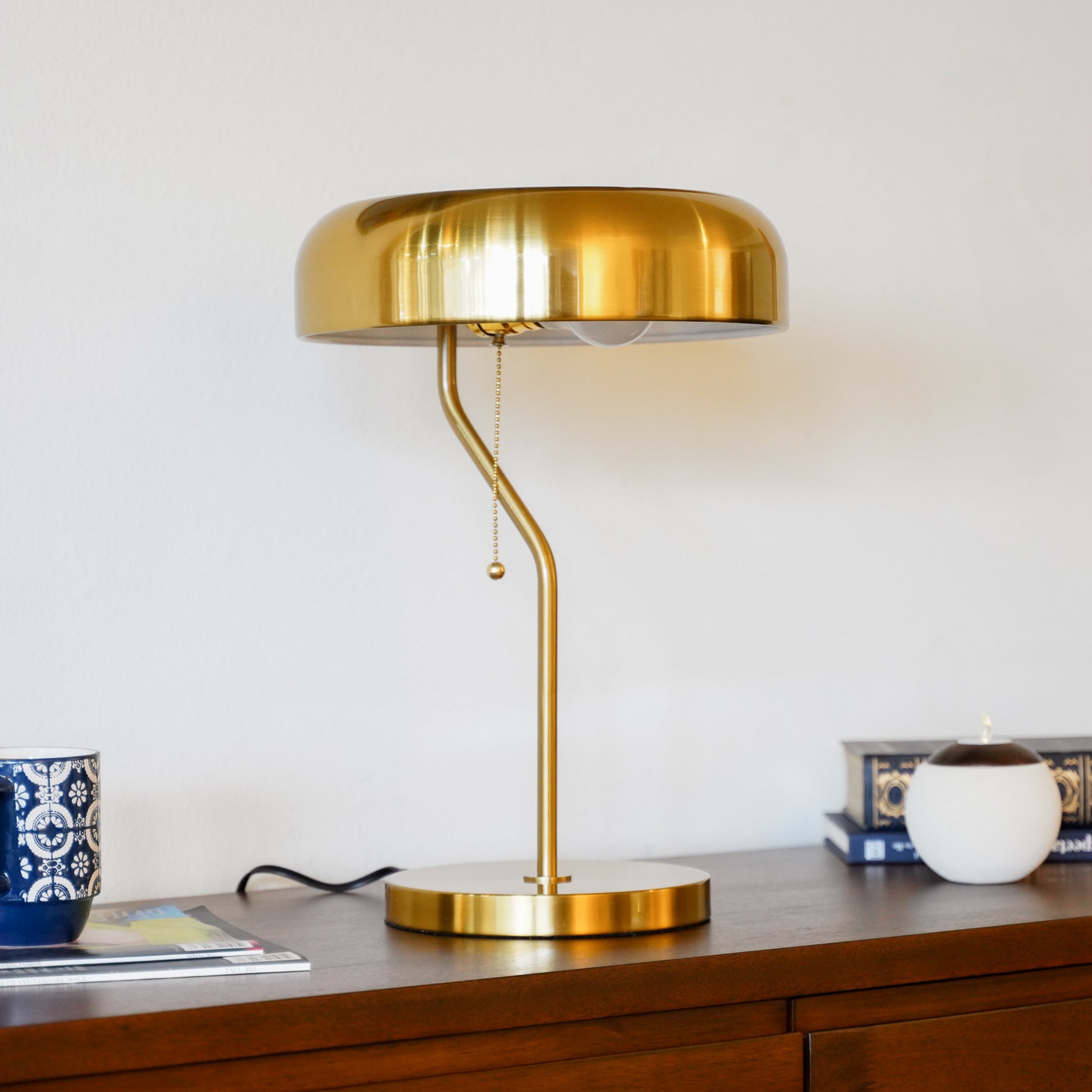 Sonata Table Lamp - Gold outer - White inner