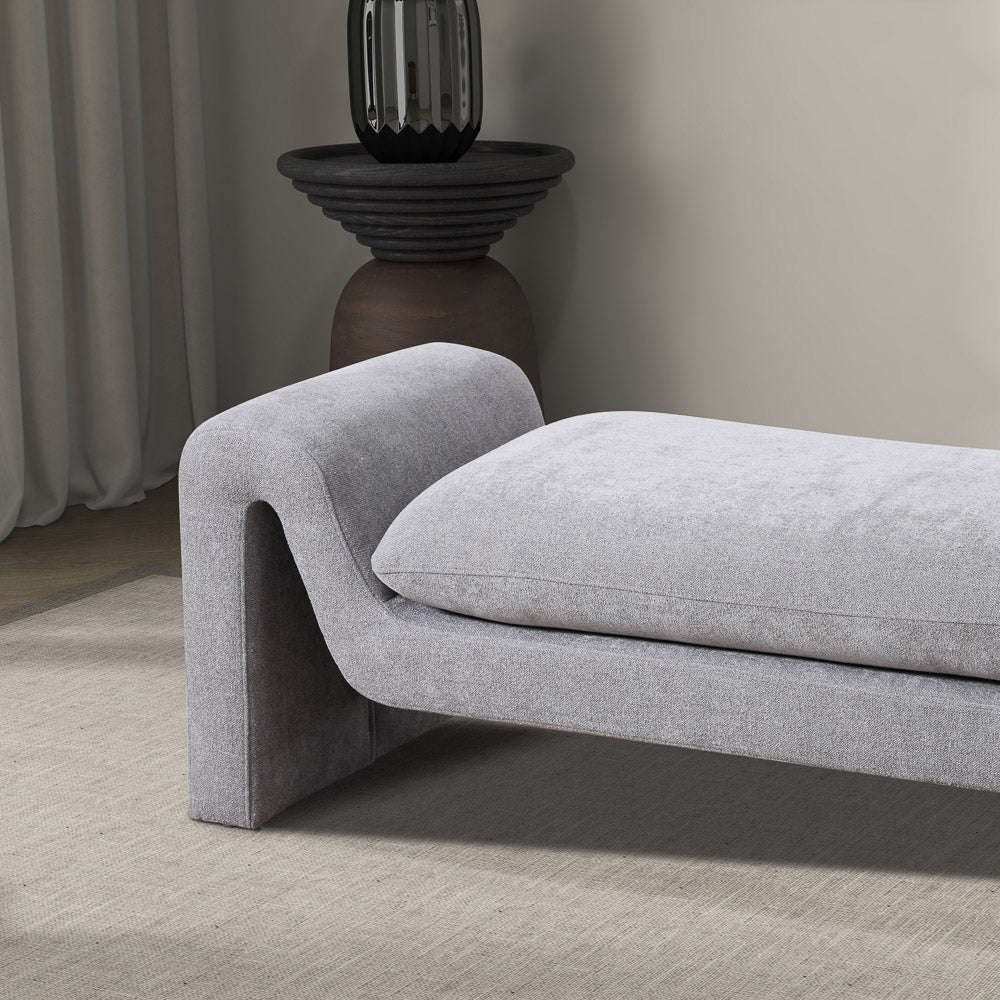 Sorin Grey Boucle Bench