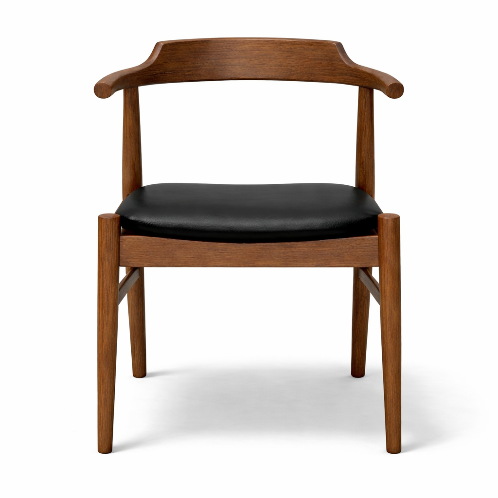 Sterling Modern Black Vegan Leather Dining Chair Set | Scandinavian Design | MidinMod