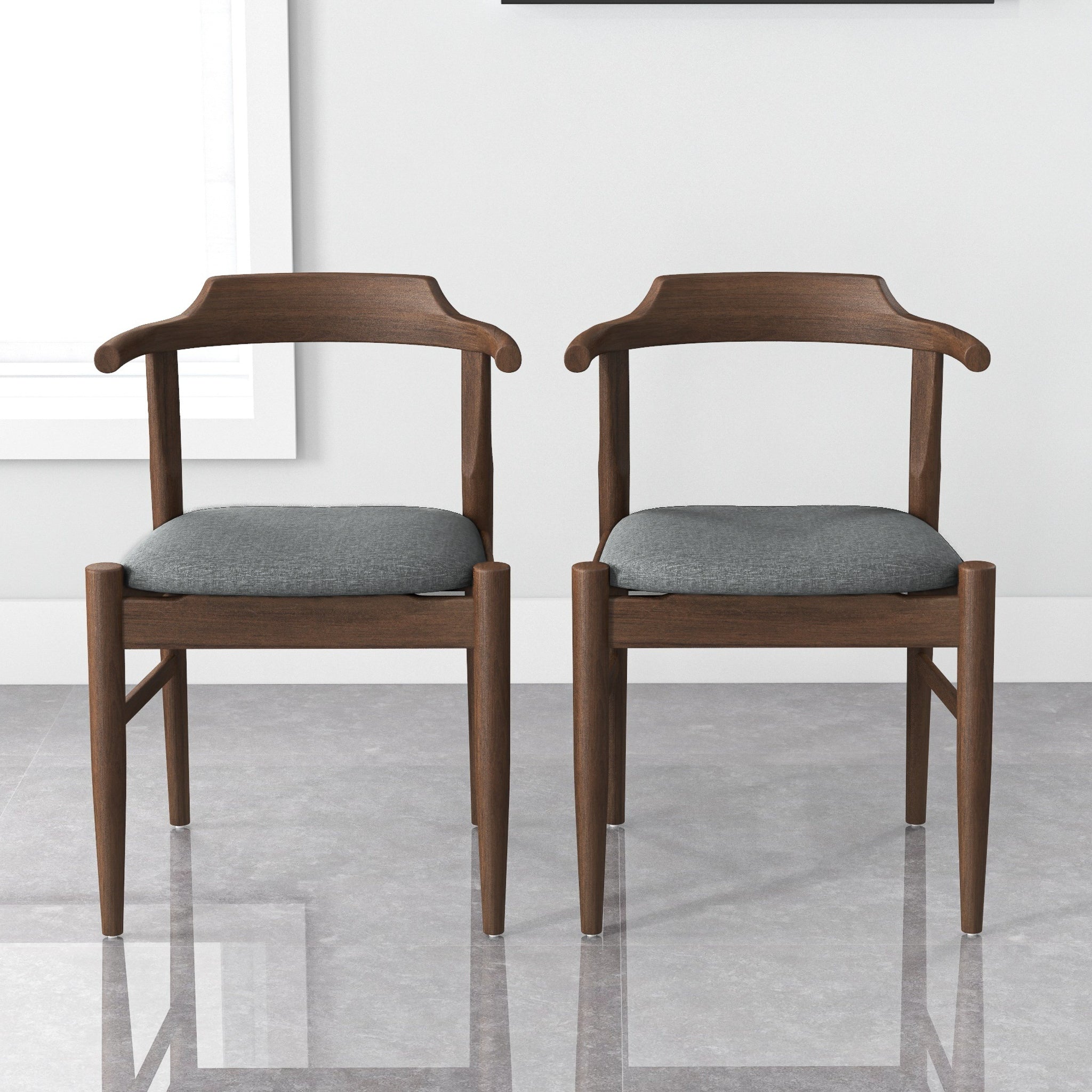 Sterling Dining Chair Gray Fabric - MidinMod