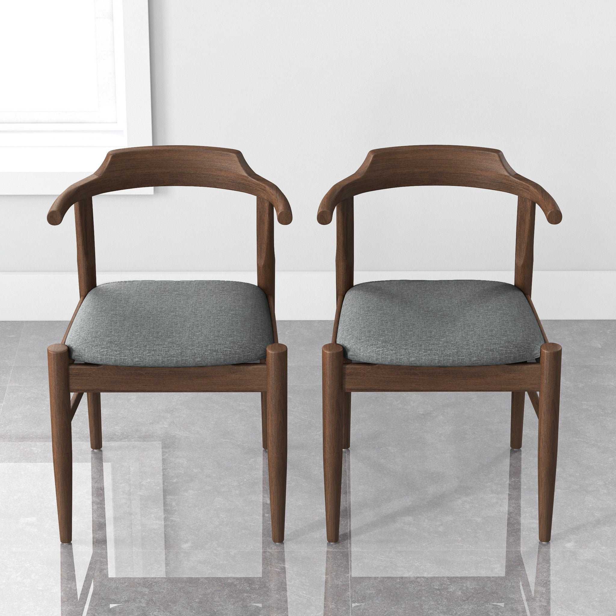 Sterling Dining Chair Gray Fabric - MidinMod