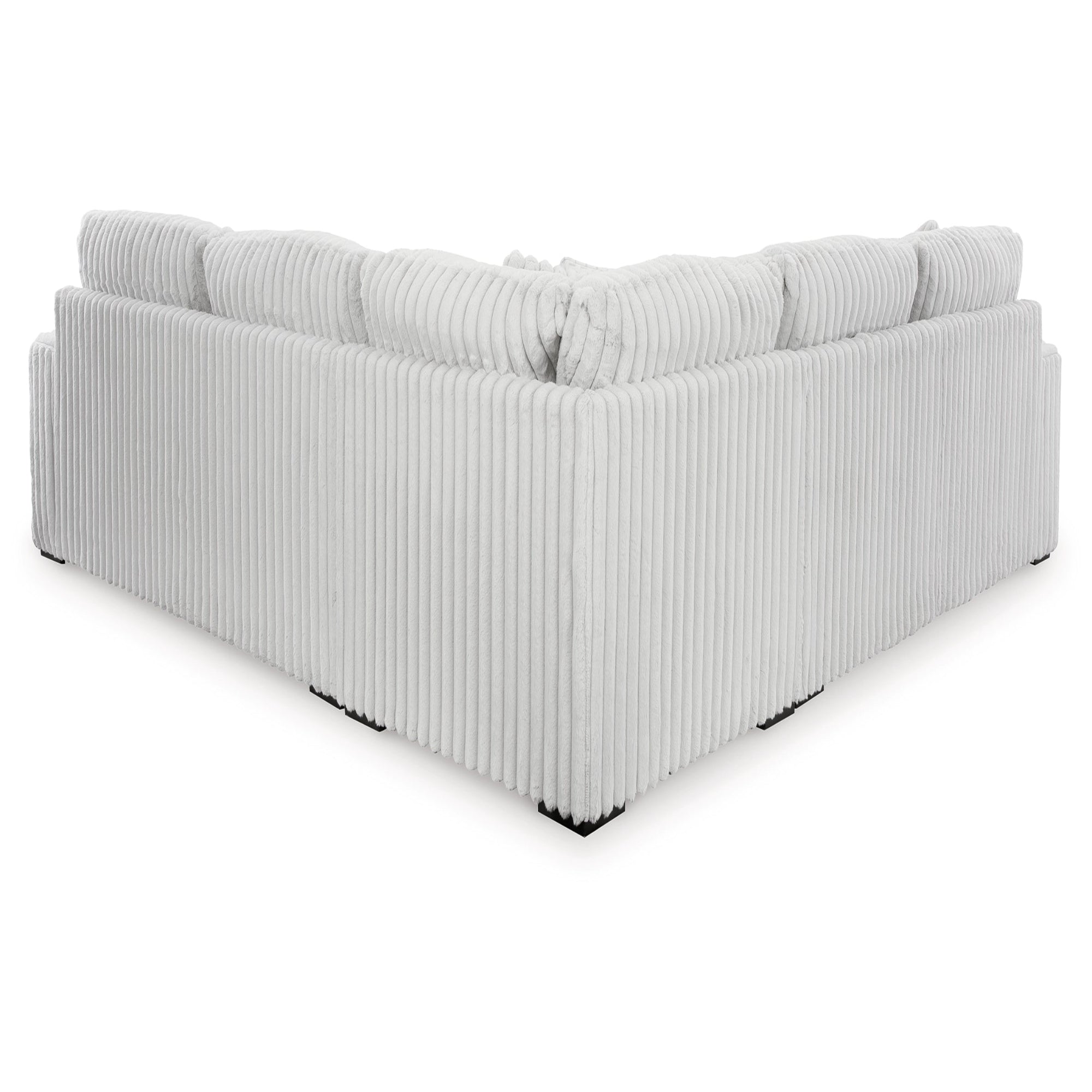 Stupendous 3-Piece Jumbo Cord Sectional with Feather Blend | MidinMod