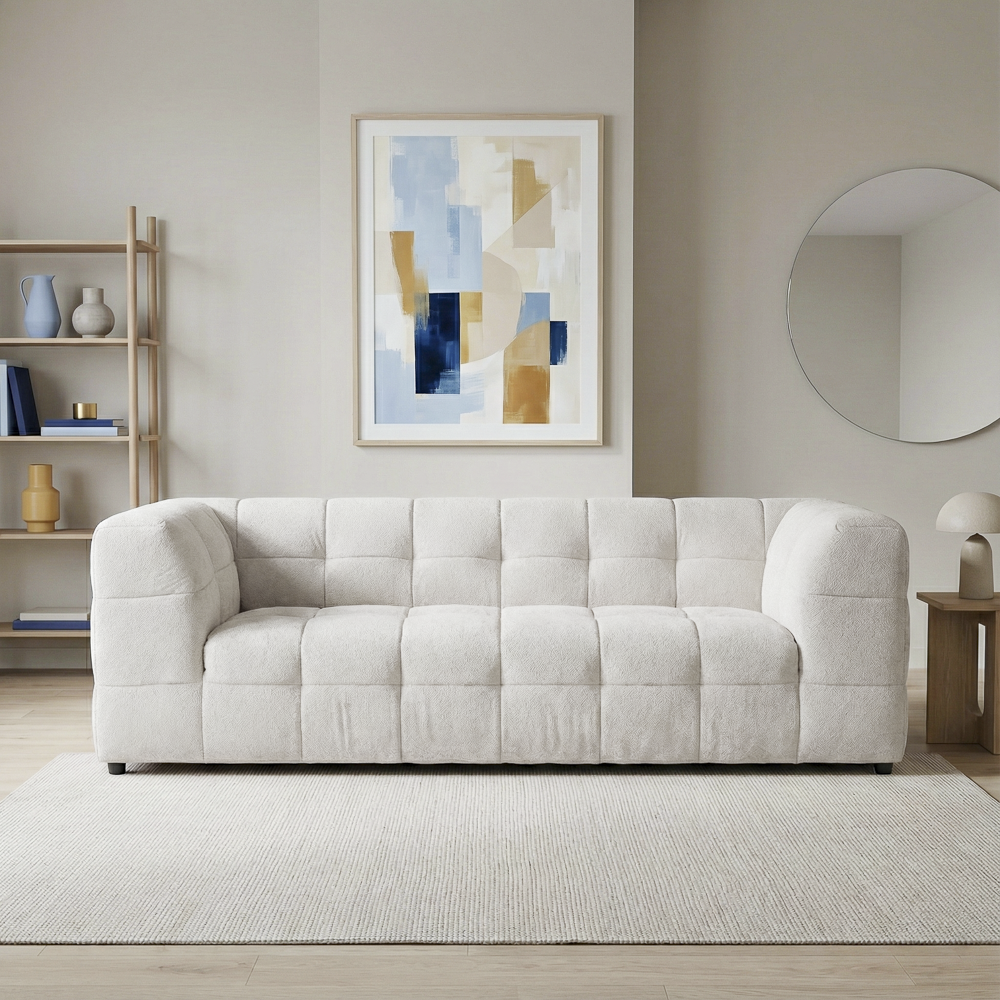 Tacoma Beige Boucle Sofa