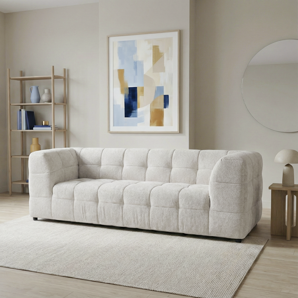 Tacoma Beige Boucle Sofa