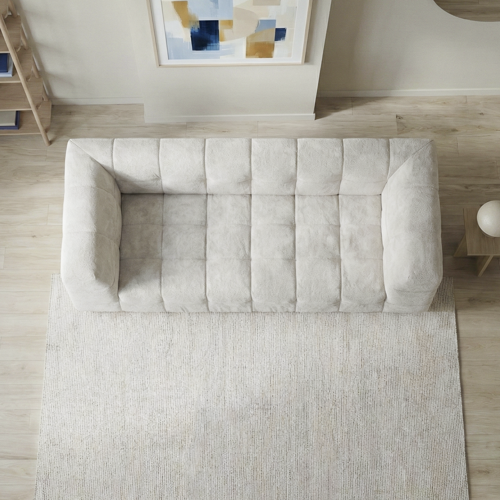 Tacoma Beige Boucle Sofa