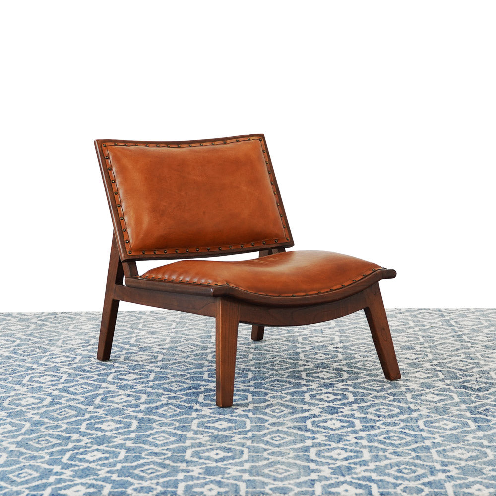 Tator Tan Leather Lounge Chair - MidinMod