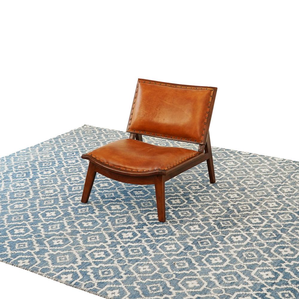 Tator Tan Leather Lounge Chair - MidinMod