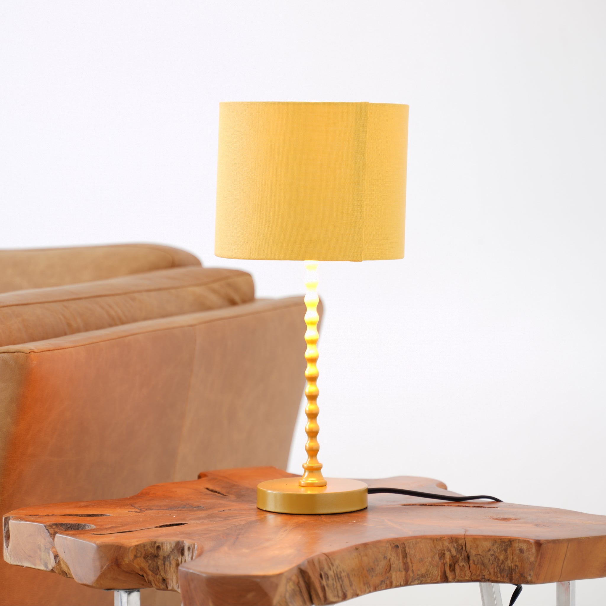 Torch Ochre Gold Painted Table Lamp